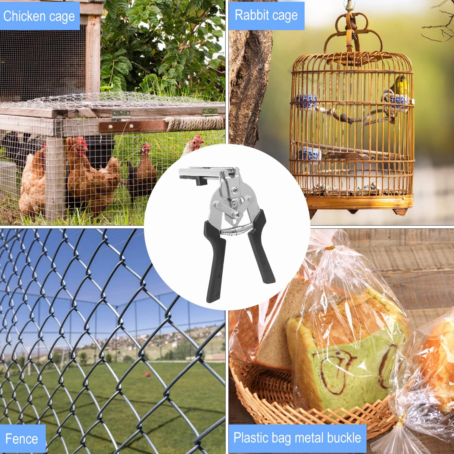 Pinza per salsiccia 600 clip fissaggio filo recinzione per gabbie animali