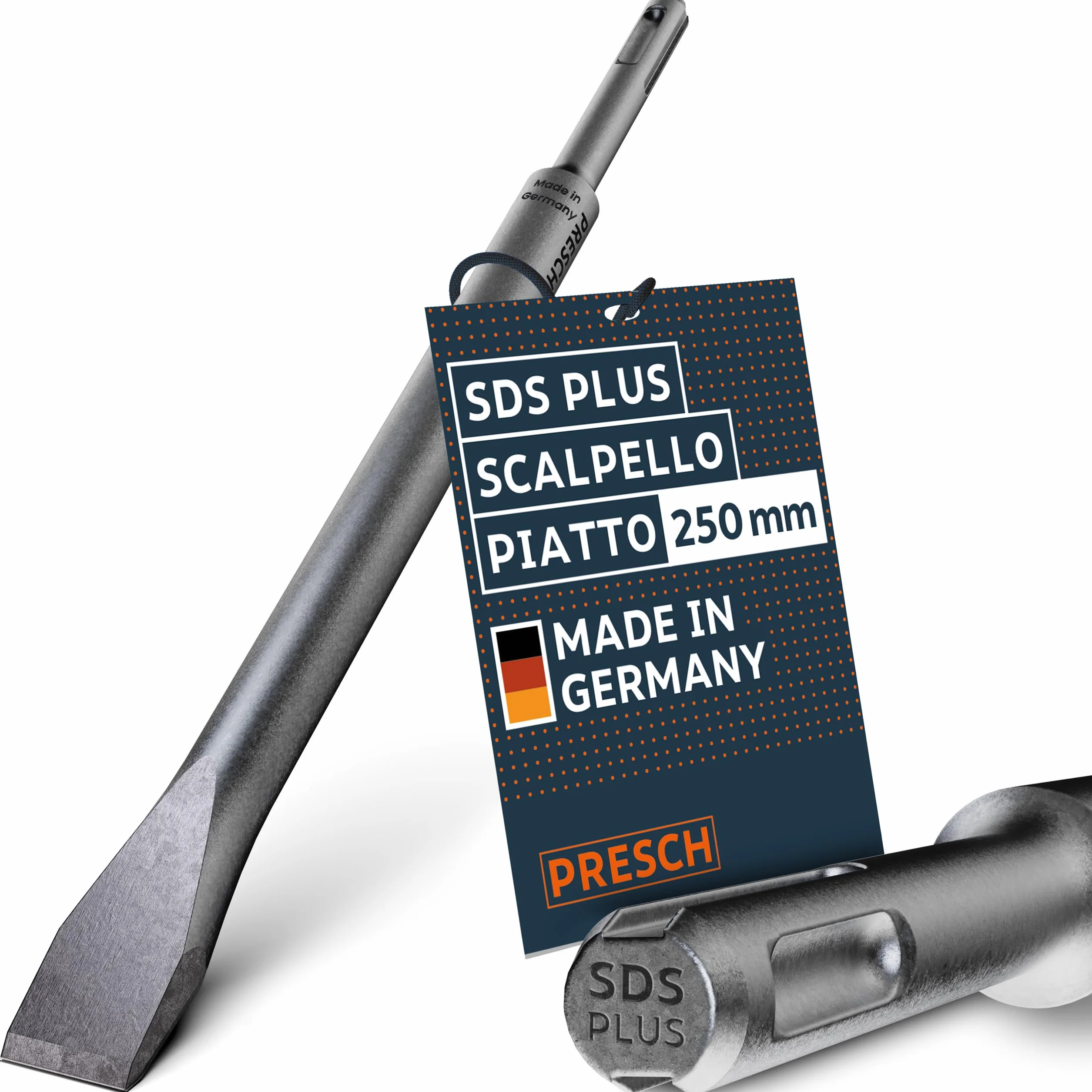 PRESCH SDS plus Scalpello piatto 20 mm 250 mm Acciaio per demolizione
