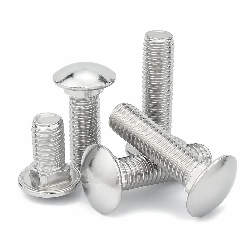 Bullone a Testa Semi-Cerchio Quadrato M8x35 304 Acciaio Inox Vite a Collo Scaffale 2PCS