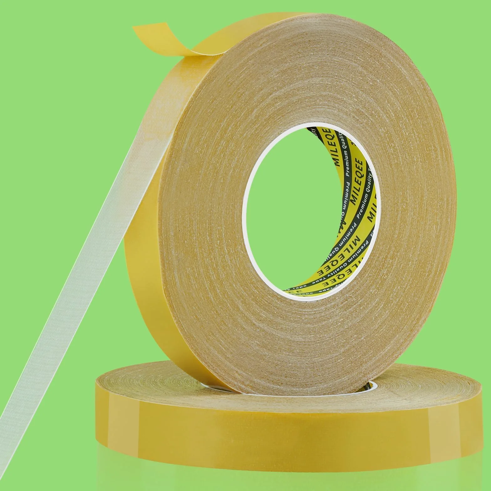 Confezione da 2 nastri biadesivi in tessuto resistente, 2 cm x 40 m (100 m in totale) extra large ad alta aderenza, forte nastro adesivo da parete su 2 lati per artigianato, tappeti, multiuso