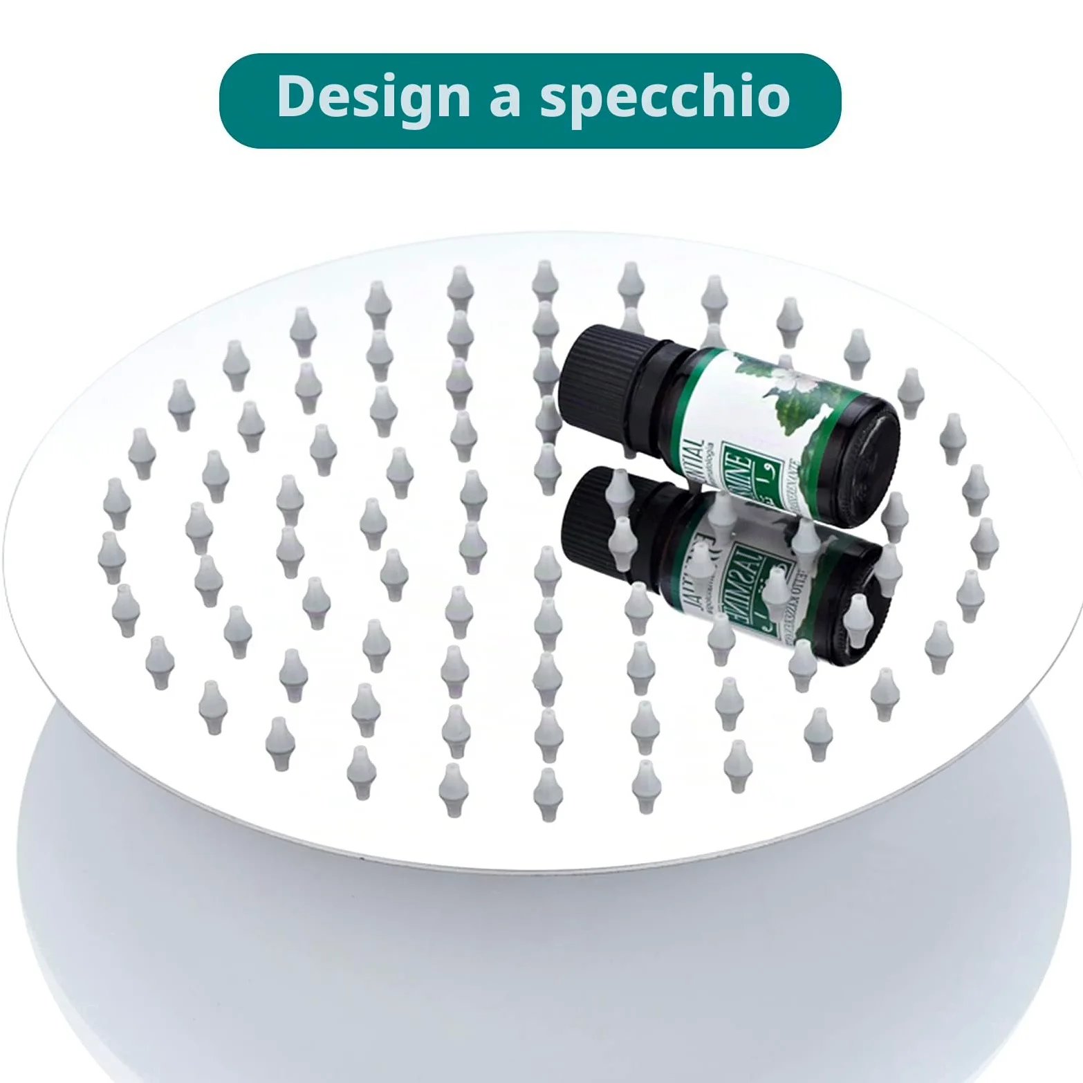 Soffione doccia a pioggia, 25 cm, soffione doccia a pioggia, in acciaio inox 304, rotondo, con gel di silice antibloccante