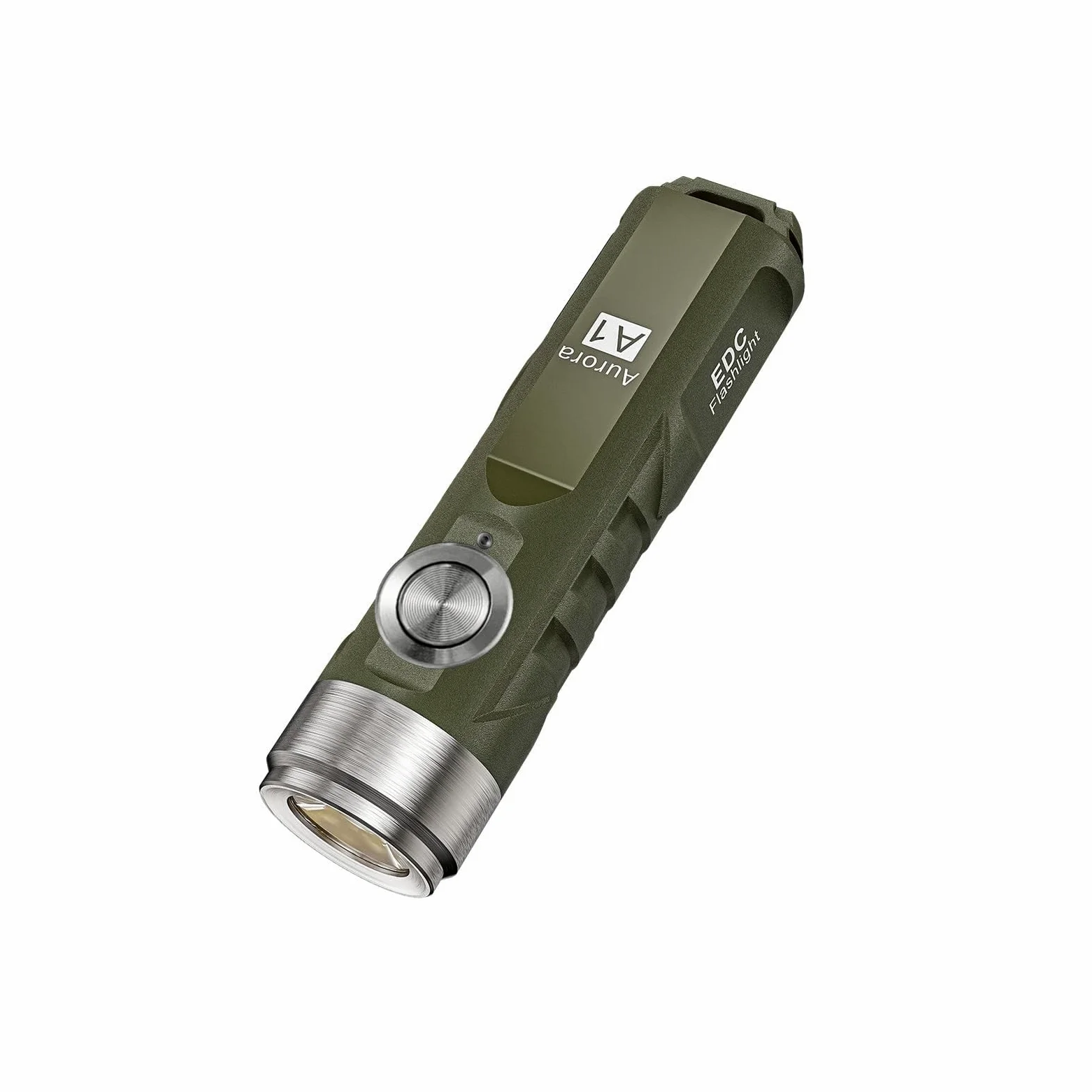 RovyVon Torcia ricaricabile EDC A1 Gen 4, 650 lumen, super luminosa, mini portachiavi, torce per il trasporto quotidiano, campeggio, Ringraziamento (verde militare)