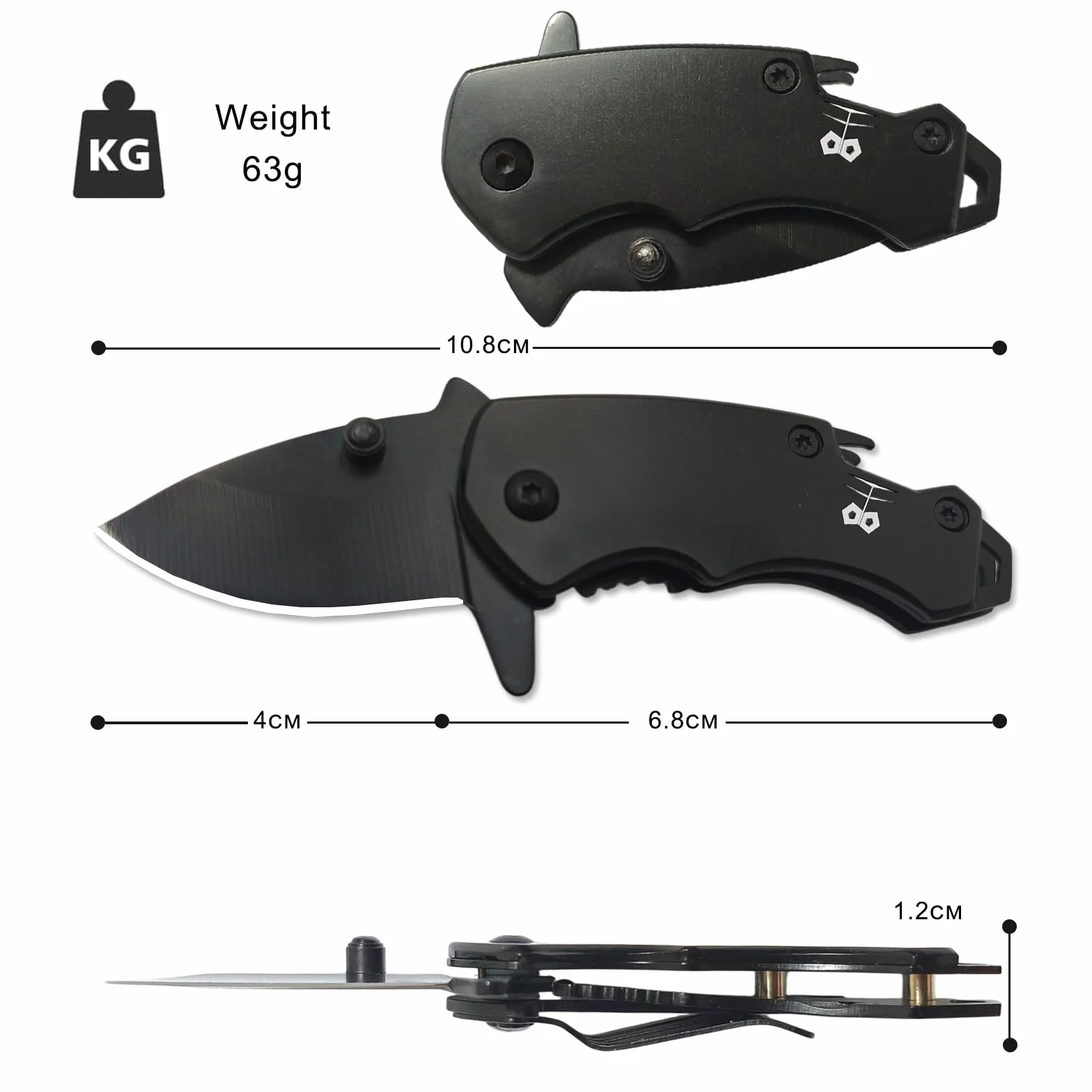 Coltello Piccolo Tascabile EDC Portachiavi Multifunzione Apribottiglie Pieghevole