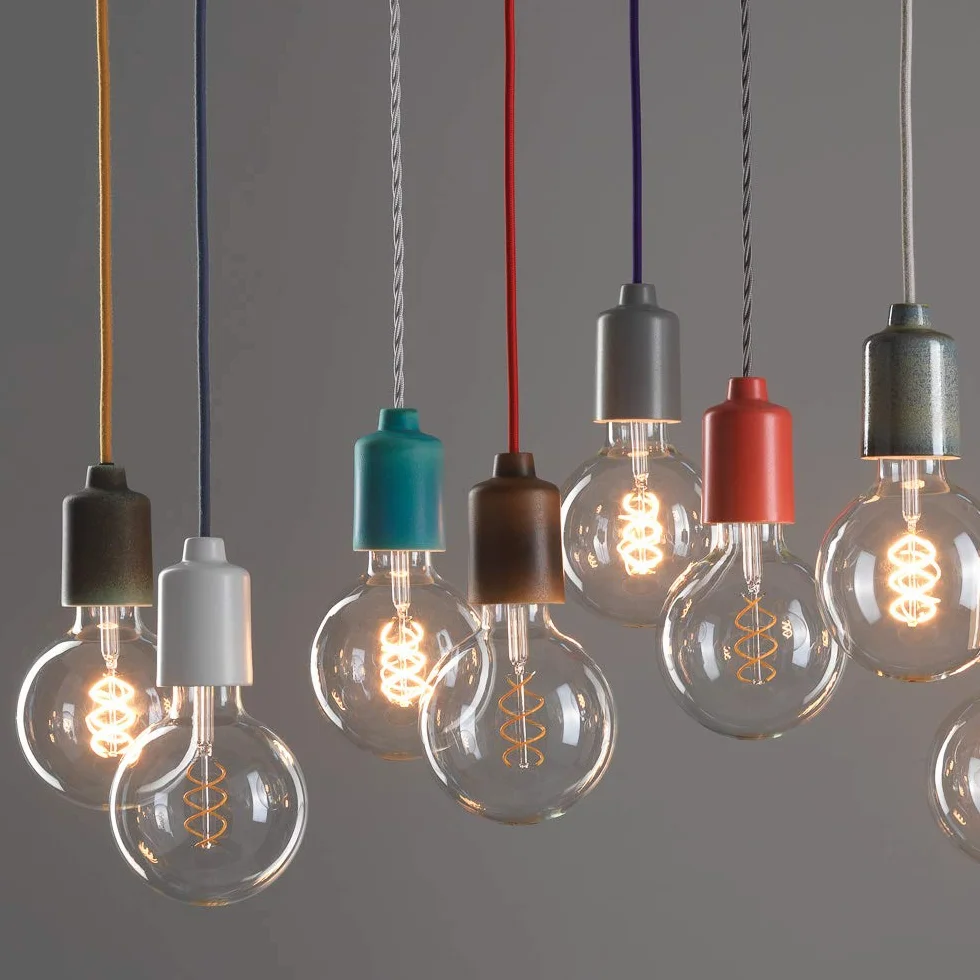 Klartext - Cavo tessile tondo LUMIÈRE per illuminazione, 3x0,75mm, Bianco opaco, 10mt.|Attenzione: cavo terra incluso! Massima sicurezza anti scossa!