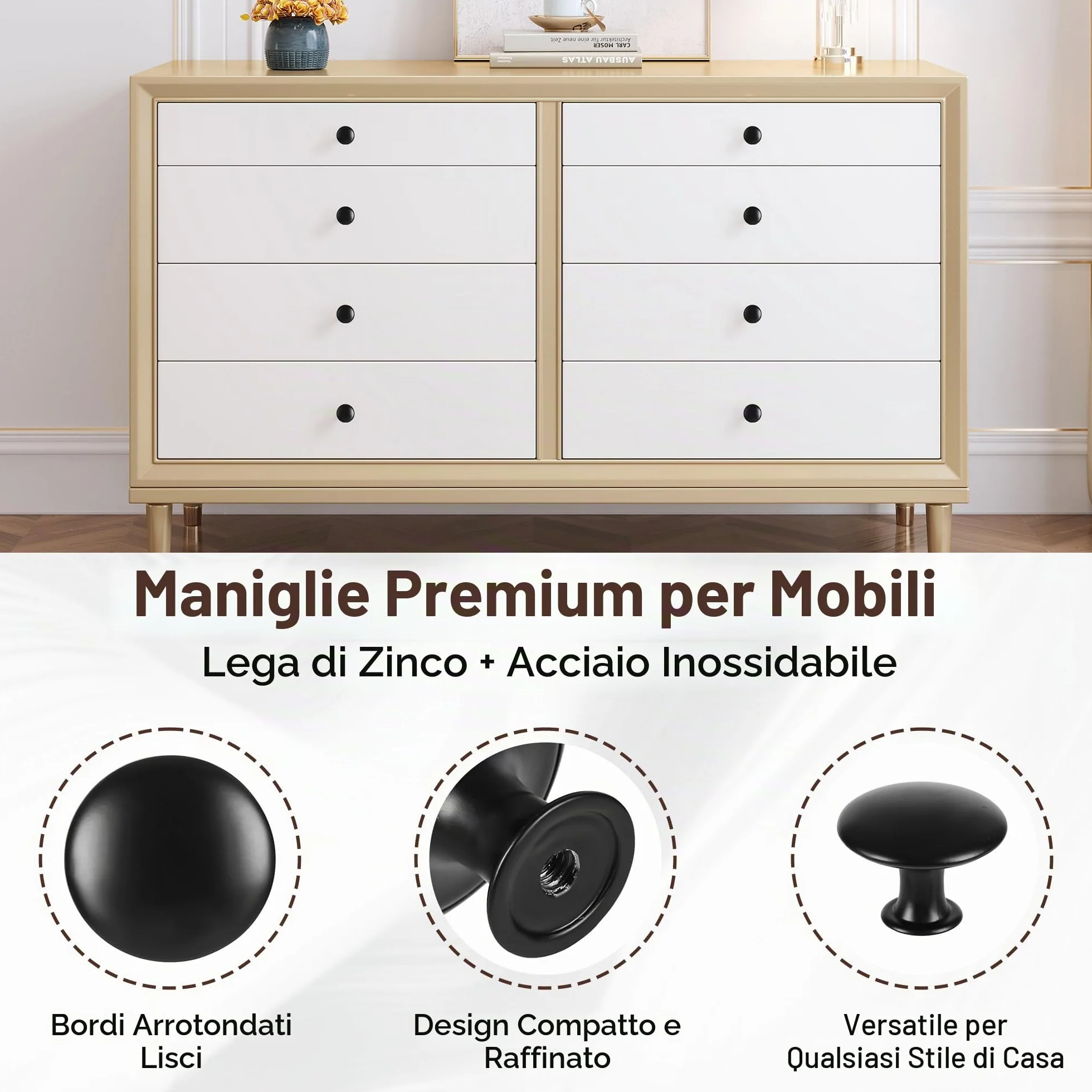 Vortix 15 pezzi Pomelli per Mobili Vintage Maniglie Armadio Cucina Metallo Cassetti Comò