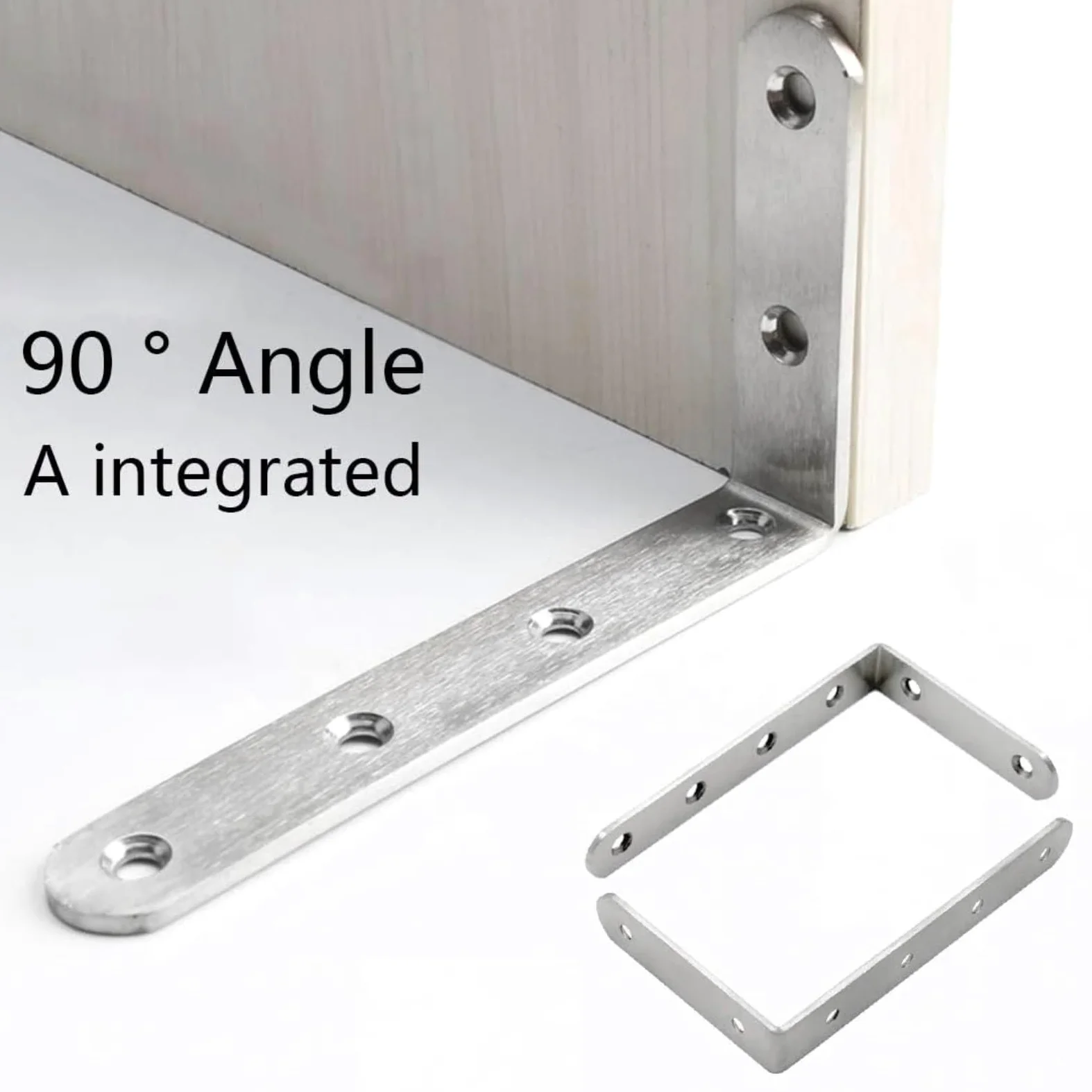 Staffe A Forma Di L for Scaffali - Giunto Angolare Decorativo In Acciaio Inossidabile Resistente for Fissaggio A Parete Ad Angolo Retto