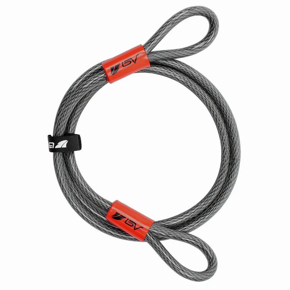 Cavo d' Acciaio di Sicurezza BV 1,2 m, 2,1 m, Cavo Intrecciato in Acciaio con Passanti Double Flex Lock 3/20,3 cm, Lucchetto u-Lock Disc Lock
