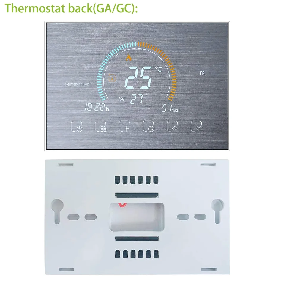 Termostato Acqua WiFi Programmabile, Display Meteo UV Umidità | Montaggio Parete 5A 95-245VAC, compatibile Alexa e Google Home, regolatore programmabile riscaldamento acqua