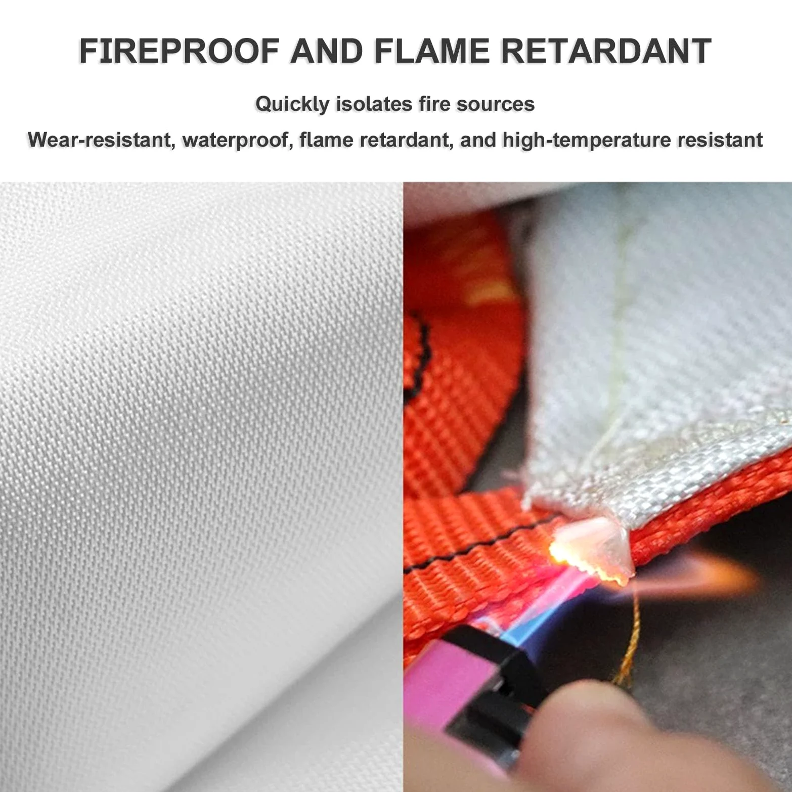 Coperte antincendio in silicone per veicoli elettrici e a combustione | Grande coperta antincendio di emergenza riutilizzabile resistente fino, Coperte antincendio di sicurezza per batterie di EV