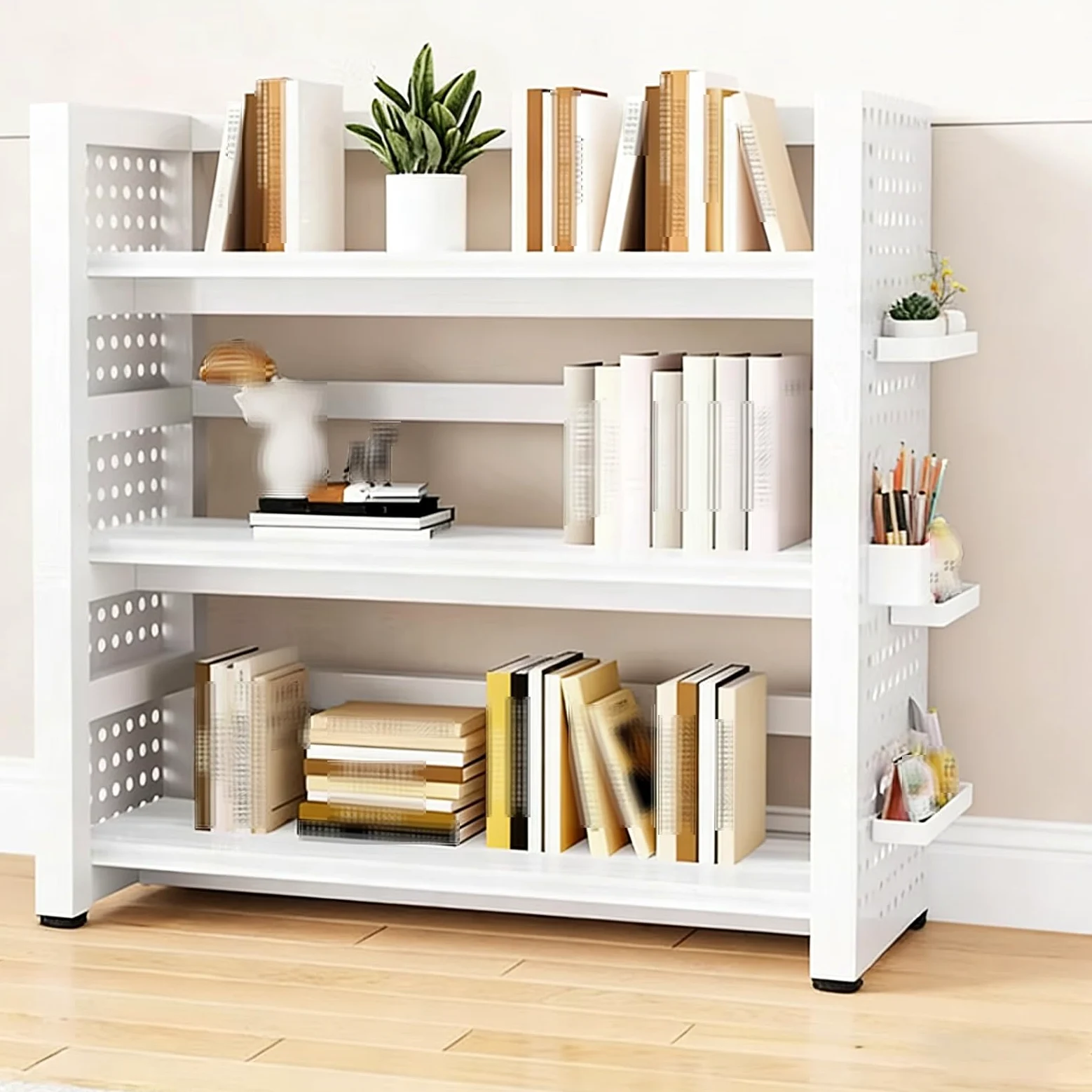Scafali Ripostiglio Scaffale Cucina Pannello Forato Laterale Altezza del Ripiano Regolabile Adatto per Uffici, Camere da Letto e Lavanderie Scaffale da Cucina Nero(C,120 * 29 * 108cm)