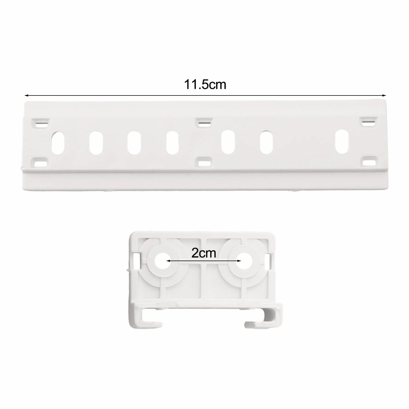 Guide scorrevoli per frigorifero da incasso bianco 15x10x5 cm plastica metallo