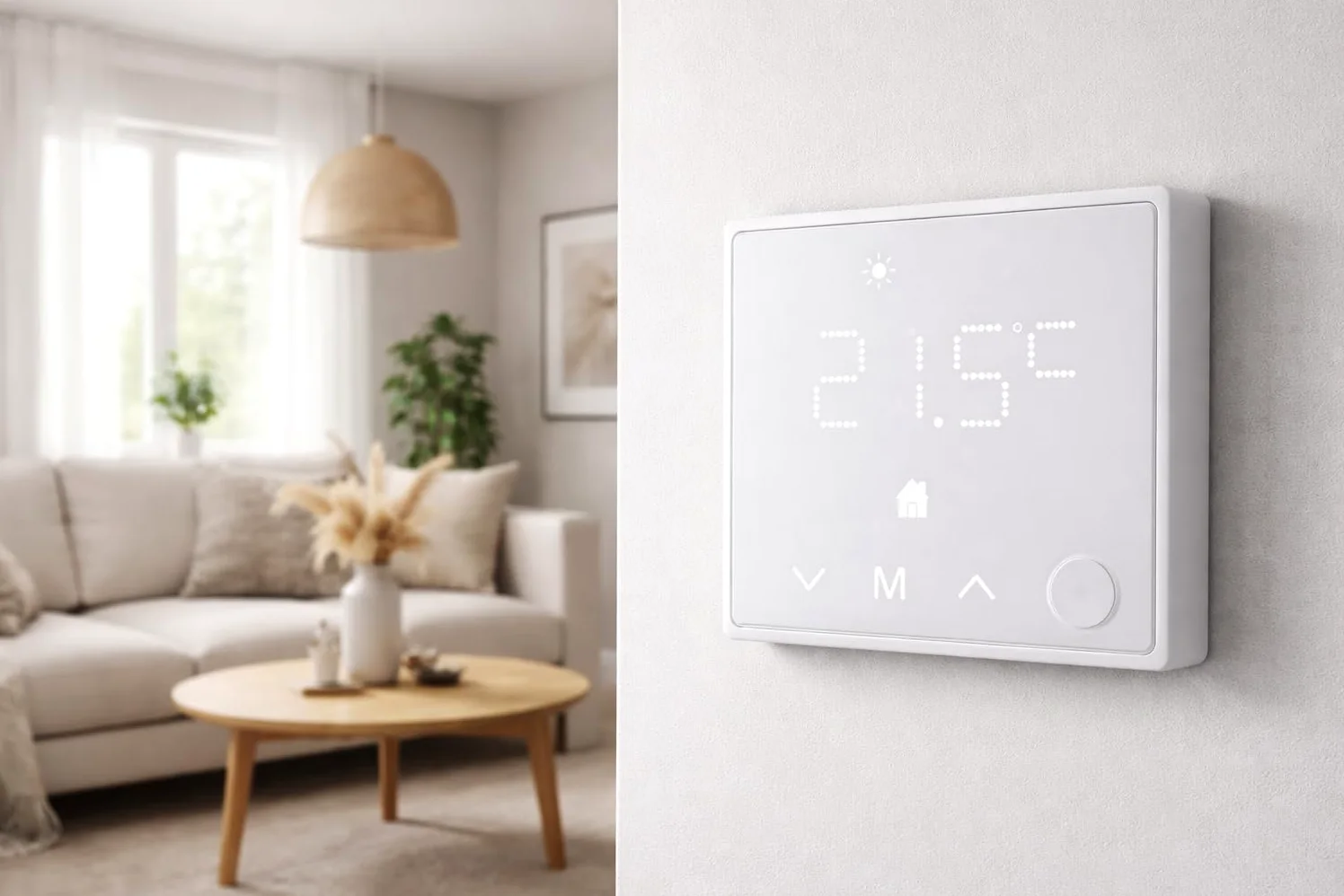 Termostato Wifi Tuya Termostato Smart Programmabile per Caldaia Display LCD 86 x 86 mm 230V Colore Bianco IP20