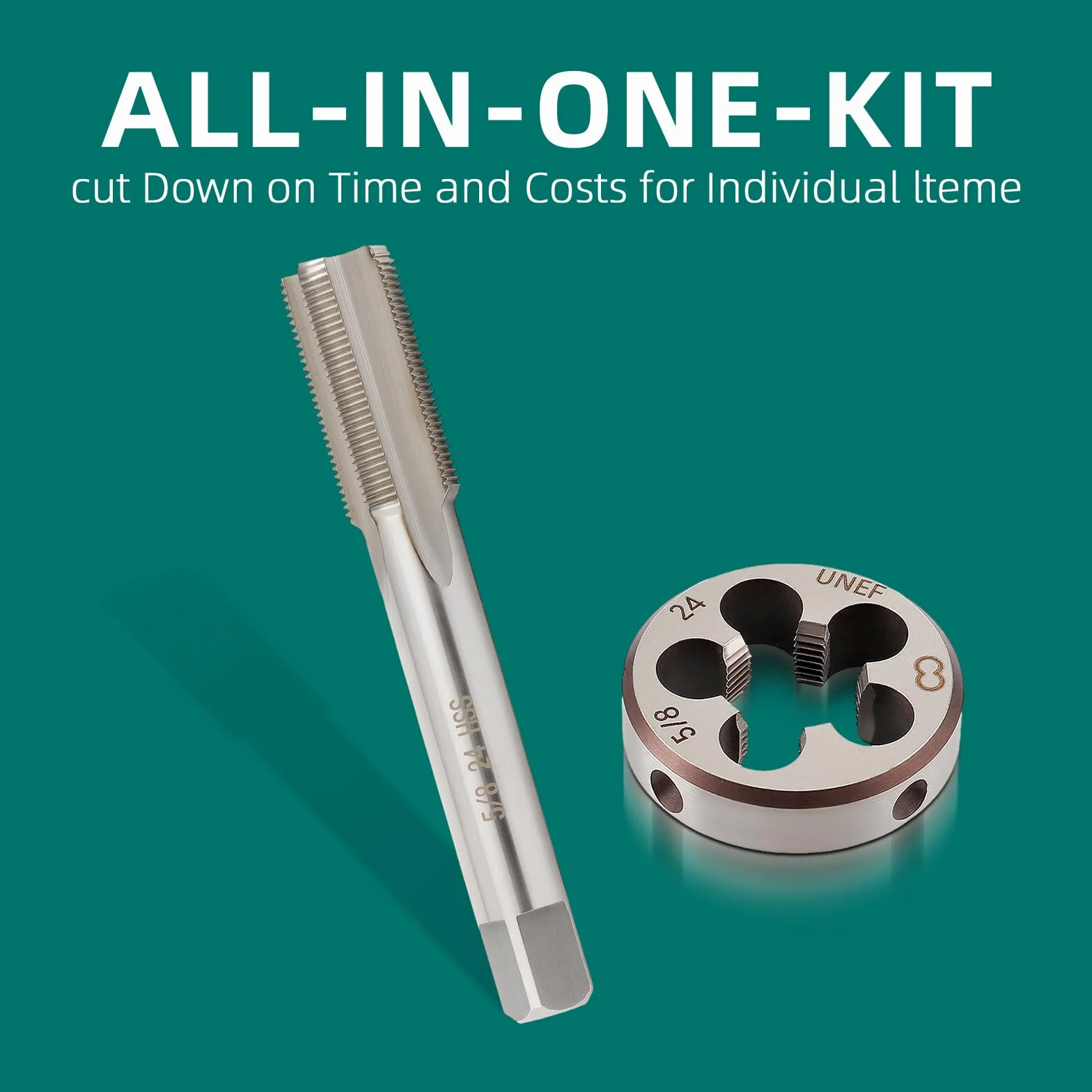AUTOKAY HSS 5/8"-24 UNEF Tap e Die Set (5/8x24) RH