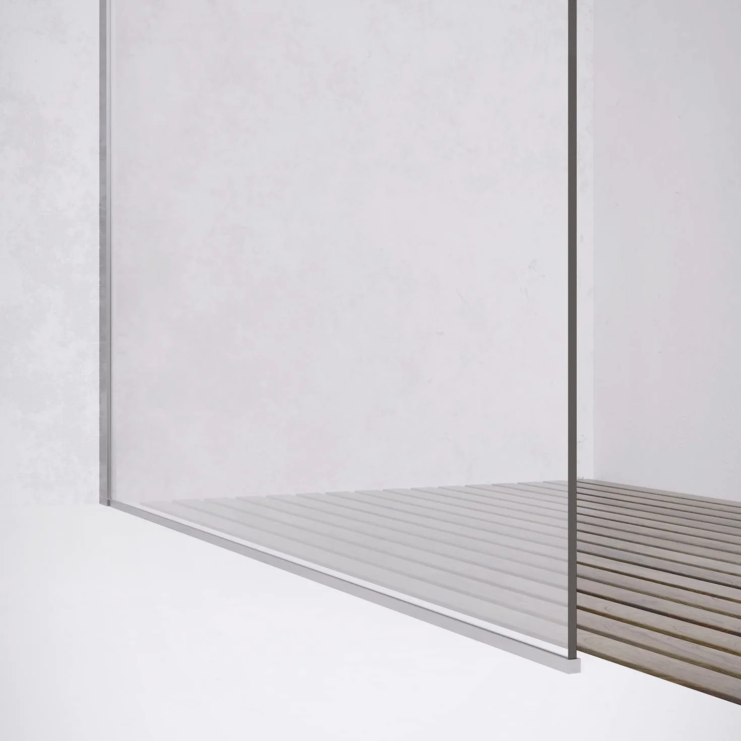 Box Doccia Walk-in 120cm Altezza 200cm Vetro Temperato Trasparente 8mm Anticalcare Lazaros