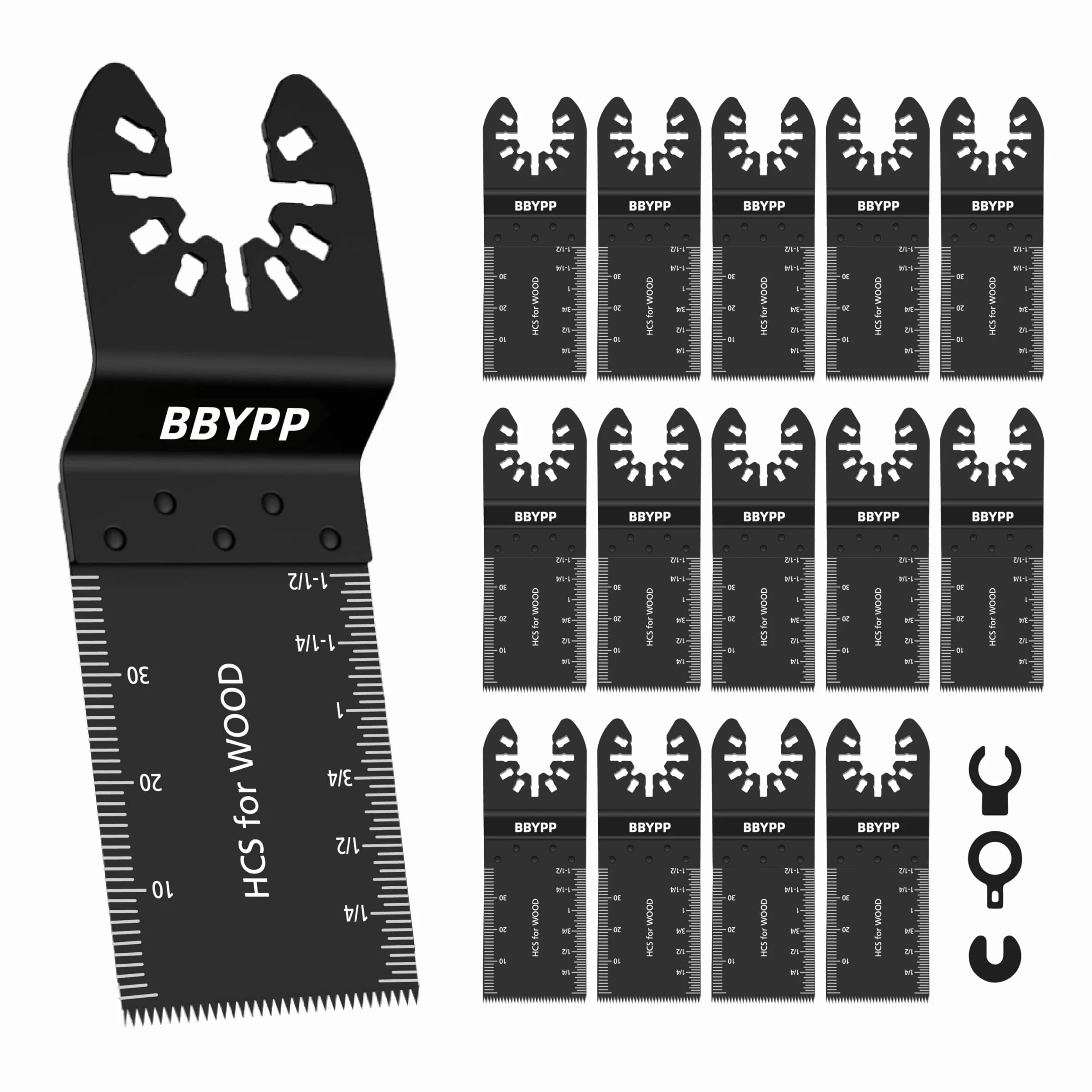 14 Pezzi Lame Multifunzione, Lame Utensile Multifunzione Oscillante 34mm, Attacco Rapido Kit Per Legno Plastica PVC