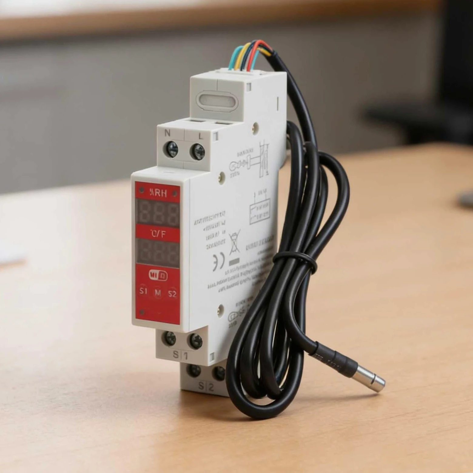 Termostato digitale Wifi DIN Rail Mount con sonda sensore di umidità per acquario serra per automazione domestica intelligente per tuya Life
