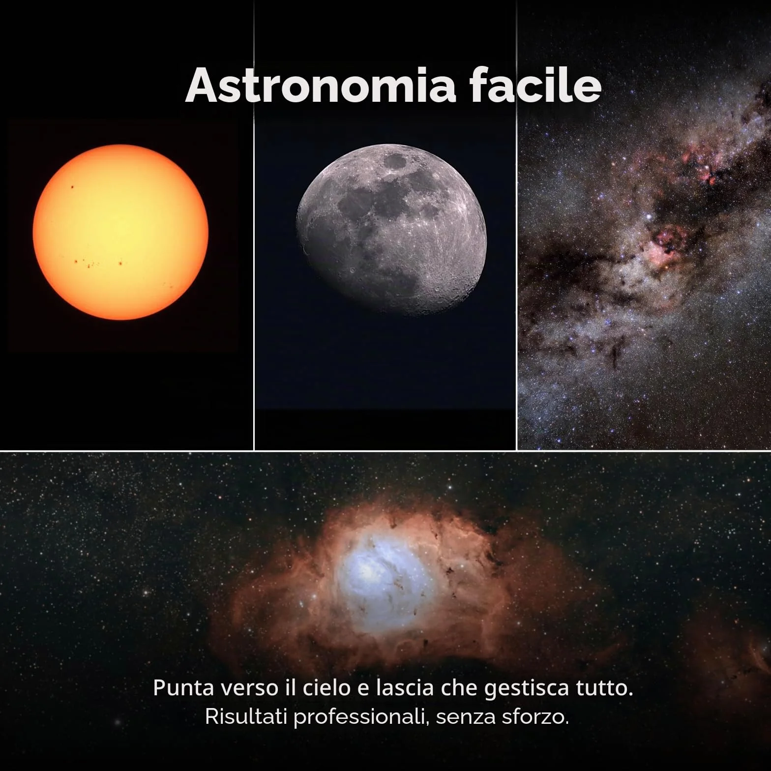 DWARFLAB DWARF 3 - Telescopio intelligente facile da padroneggiare, cattura astronomy/fauna selvatica/panorama con doppio sistema di imaging, elaborazione cloud, tracciamento