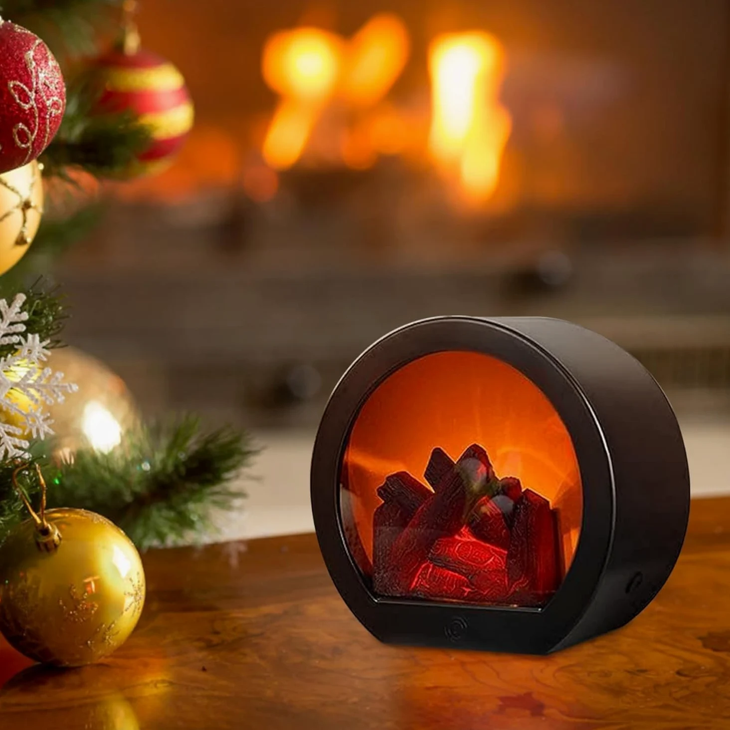 Caminetto Elettrico con Effetto Fiamma LED, Lampada Alimentata Batteria Fuochi Elettrici da Terra, Caminetto, Bruciatore Elettrico per Ceppi, Decorazioni per La Casa B