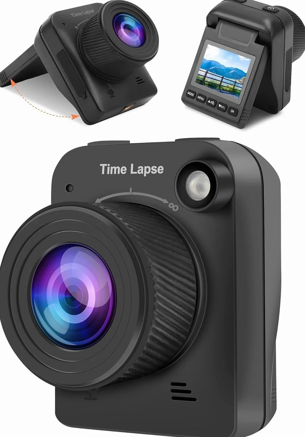 Fotocamera Time Lapse 4K per Edilizia, 32 MP, Autonomia 180 Giorni, Sensore a Luce Stellare, Impermeabile IP66, con Schermo LCD da 2,0 Pollici (512 GB), per Crescita Piante/Astrofotografia/Cucina