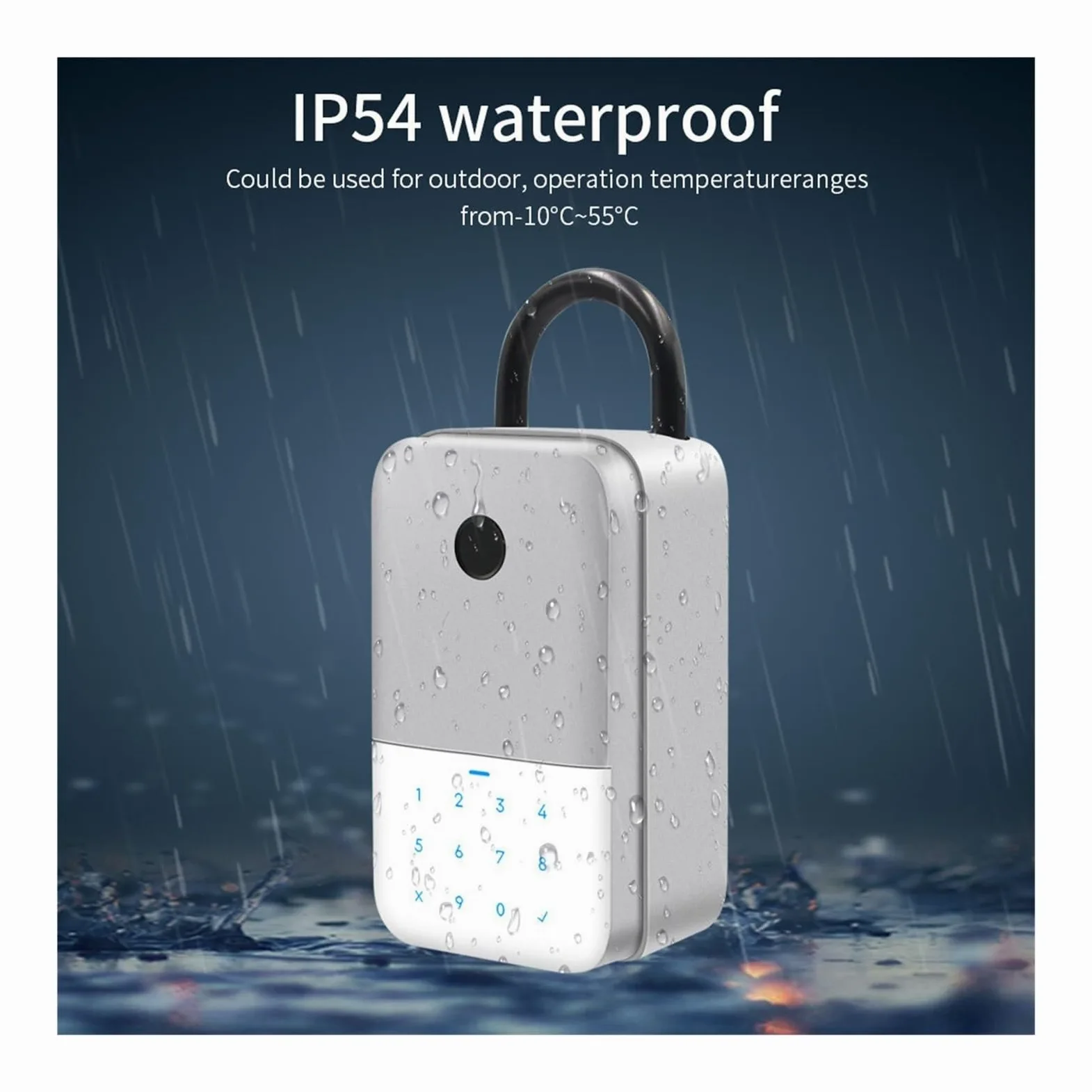 Cassetta di sicurezza, Key Safe TTlock APP Finrprint Digital Box App Accesso remoto Montaggio a parete Combinazione di sicurezza
