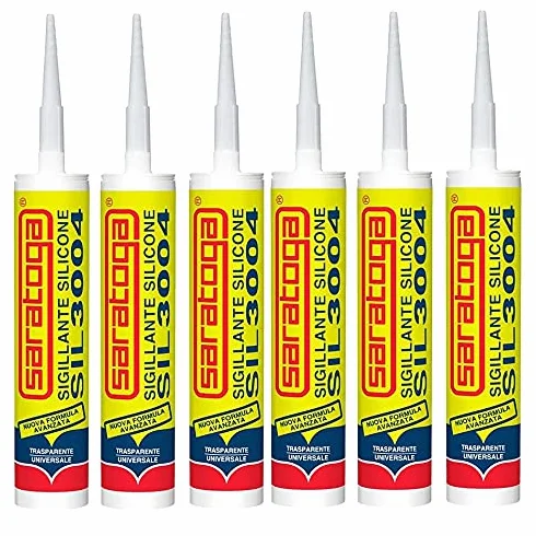 Silicone sigillante trasparente Saratoga SIL3004 6 pezzi