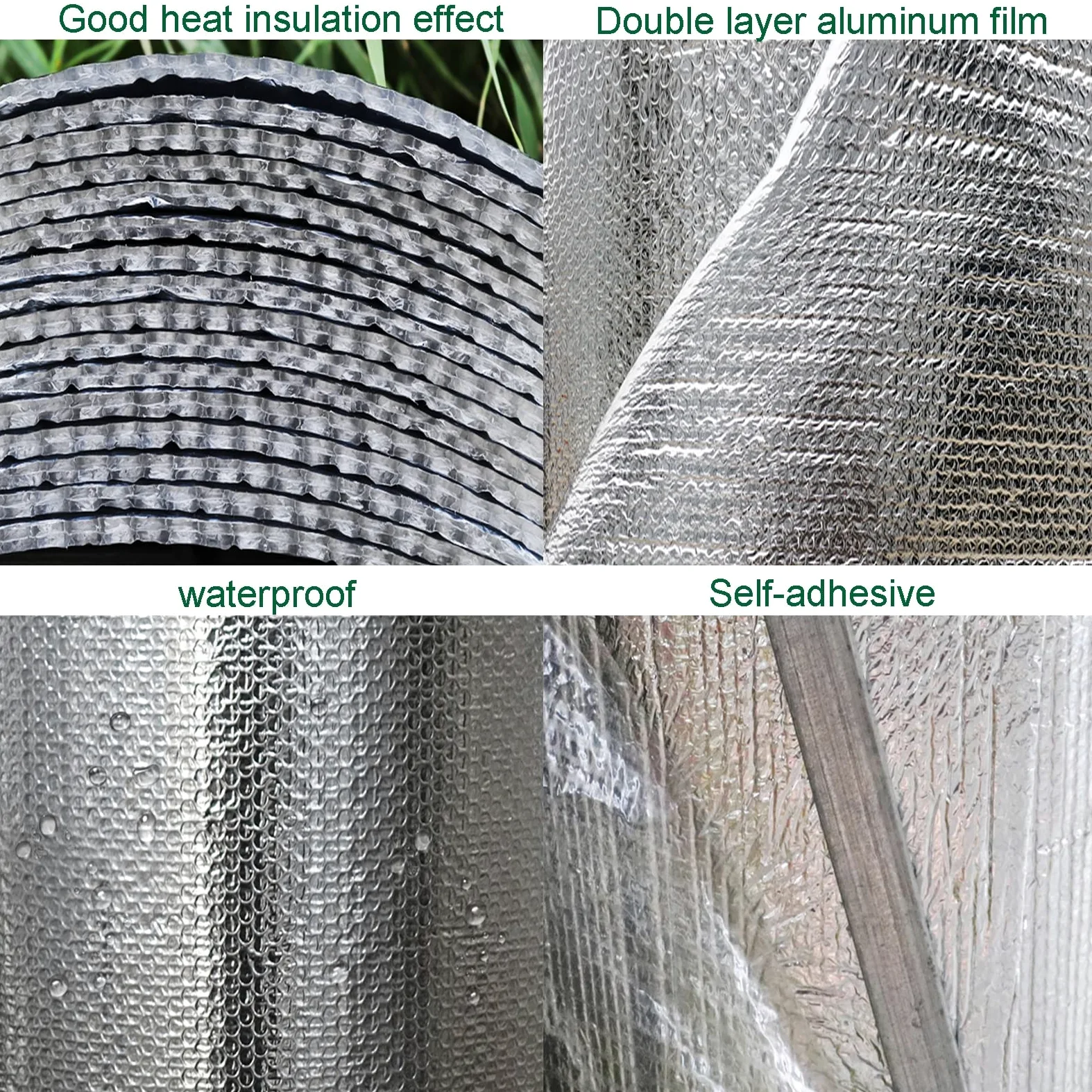 Pellicola riflettente per termosifone,Rotolo Isolante Riflettente Pluriball Multistrato Autoadesiva,per Caloriferi,Finestre,Automobili Camping,Protegge da Freddo,Caldo e Luce,10mm（thk）,1*9M (9m²)