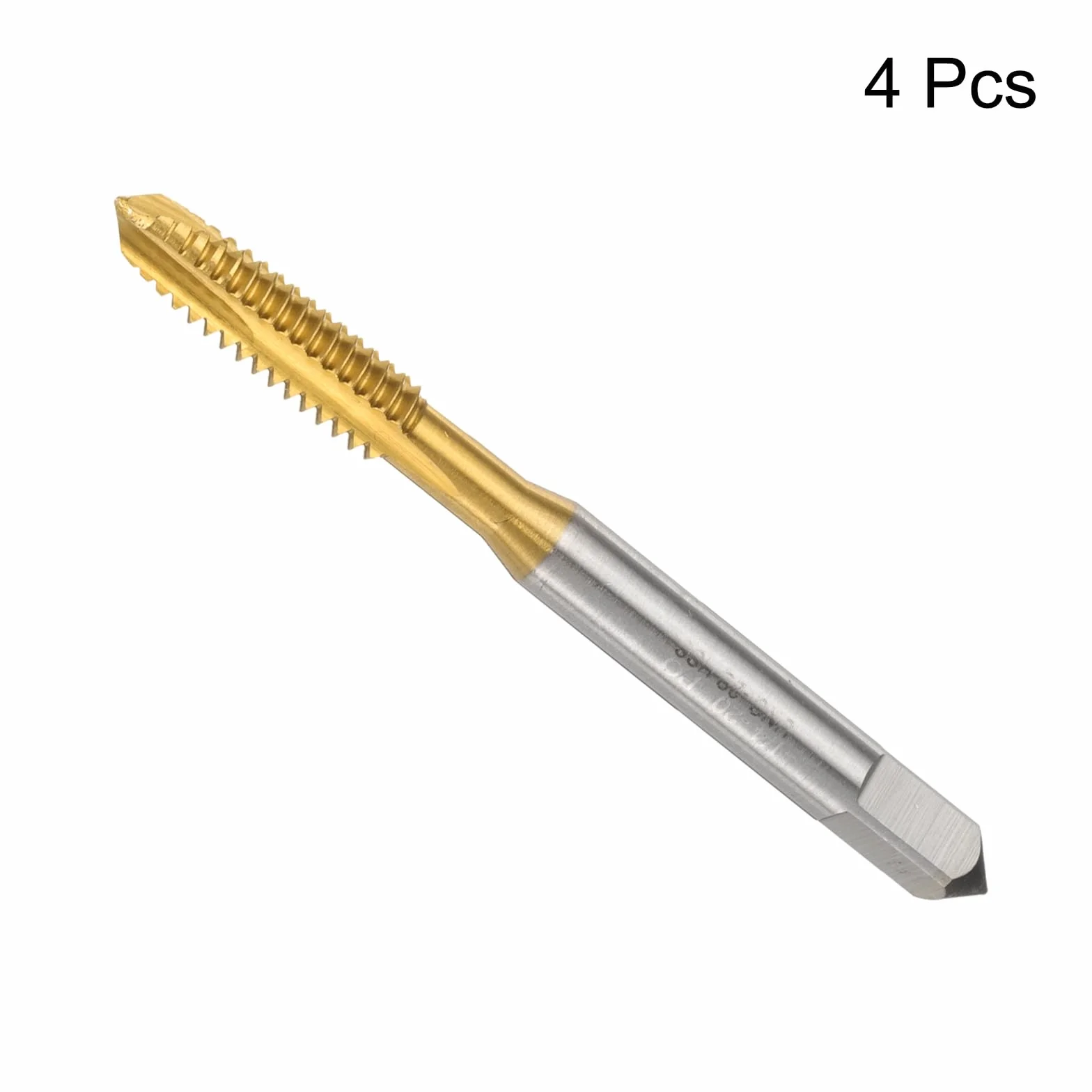 QUARKZMAN 4 pezzi 1/4-20 UNC B2 elicoidale utensile da taglio filettato acciaio 6542 rivestito titanio alta velocità