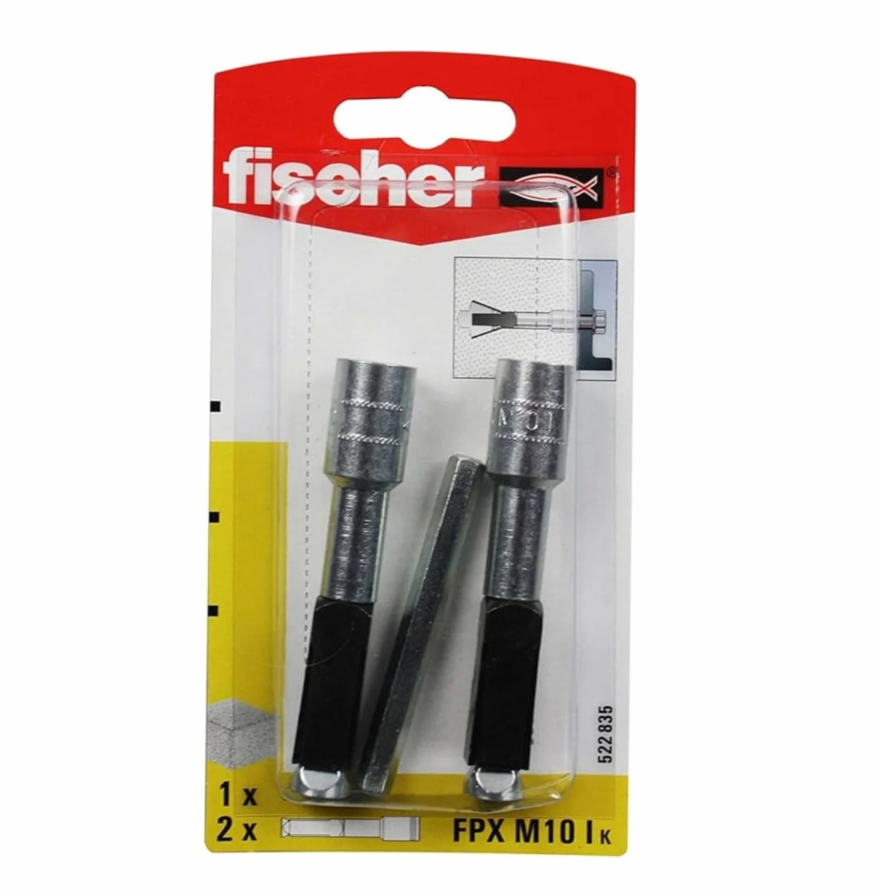 Fischer FPX M10 I K NV Ancoraggio per calcestruzzo cellulare 1 KIT