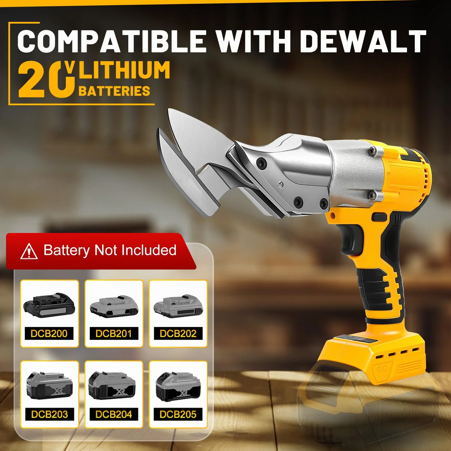 Cesoie per Lamiera senza fili Dewalt 18V 20V batteria testa rotante 360° 2 mm Forbici Elettriche senza spazzole PVC