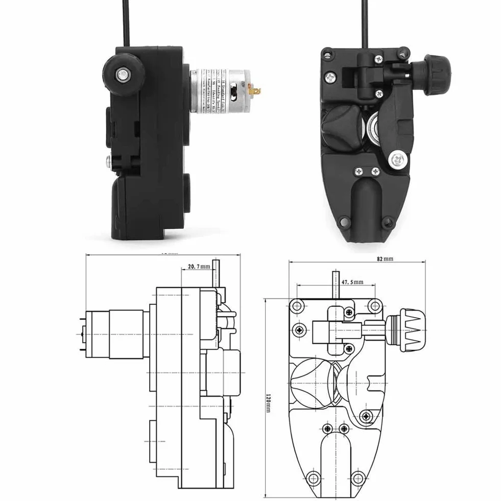 Motore di avanzamento filo per saldatore MIG DC 24V 10W 0.6-1.0mm 1.5-12 m/min