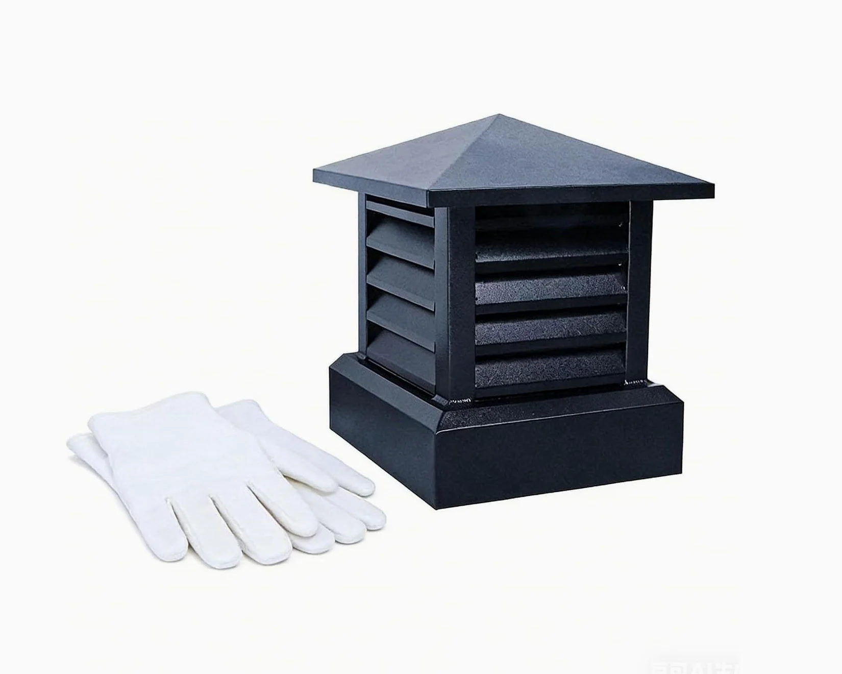 Villa Comignolo Cowl Caps 10 12 14in Lega di Alluminio Quadrato Copertura di Scarico Tetto Tappi di Sfiato Parapioggia Cappello(12in)