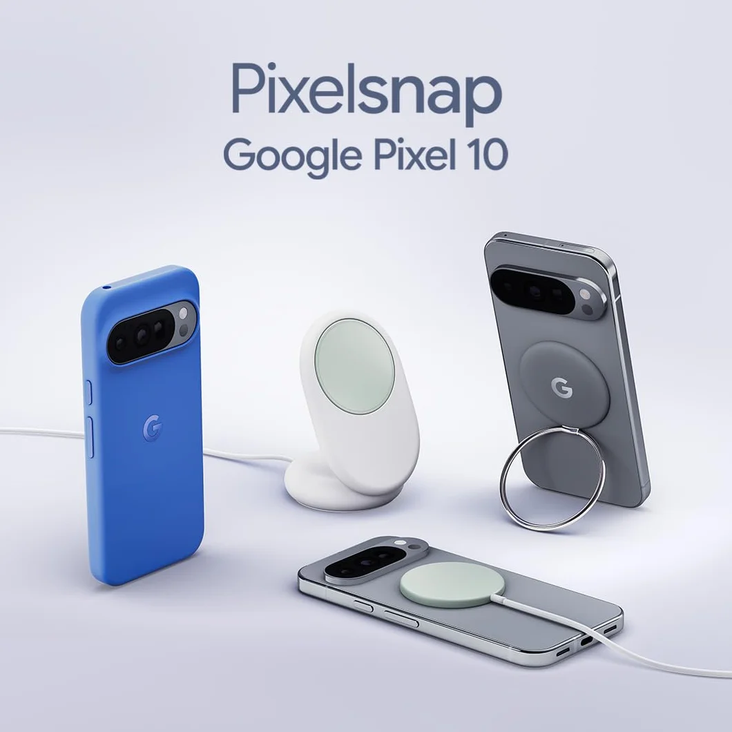 Google Caricatore Pixelsnap - Caricabatterie wireless Qi2 da 25 W (Made by Google)