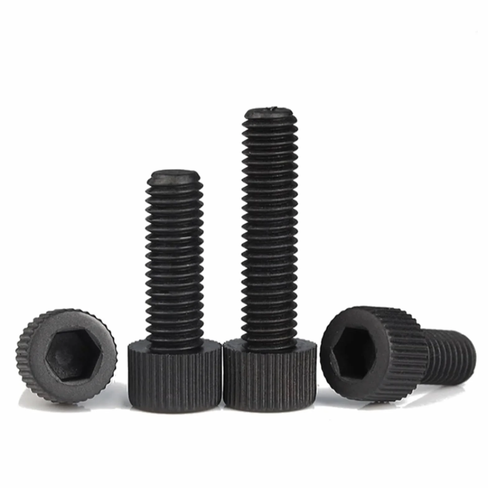 Vite a testa cilindrica esagonale incassata in nylon nero M3 M4 M5 M6 M8 M10 4~18 mm 50 pezzi