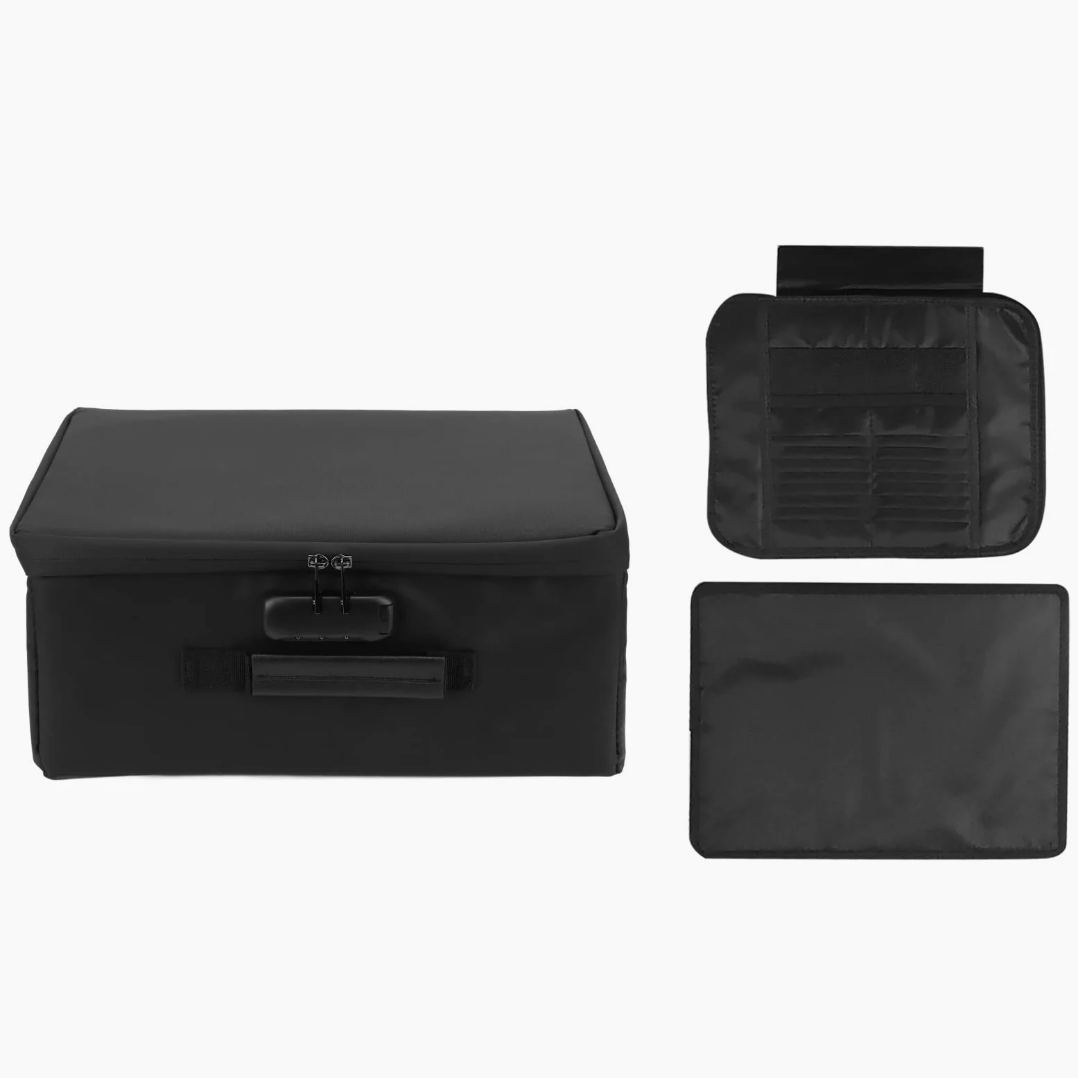 FILFEEL Borsa per Documenti Ignifuga - Scatola Portadocumenti Portatile per Alte Temperature con Serratura per Ufficio e Viaggi