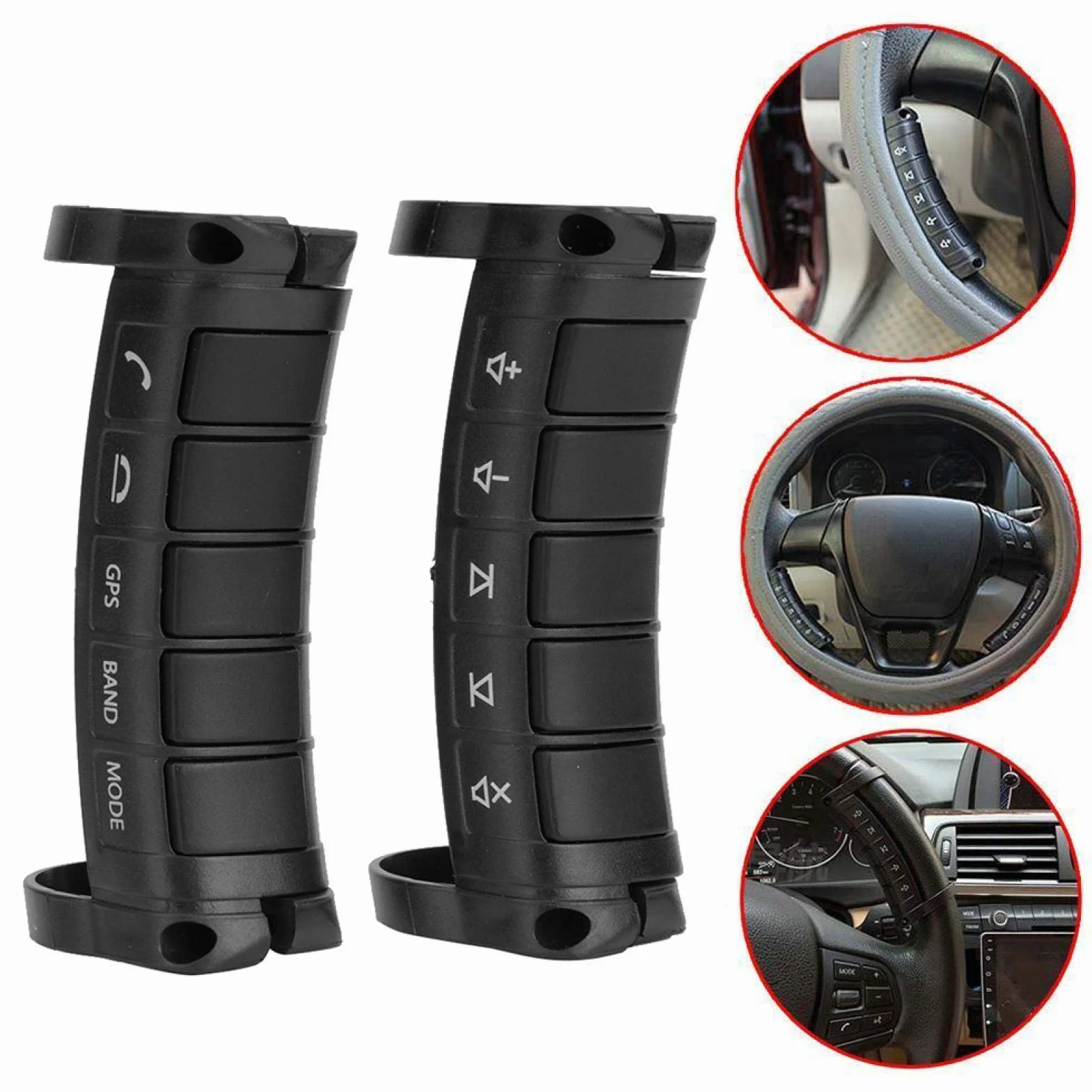 EBTOOLS Telecomando Radio Auto Control Remoto Volante Bluetooth Control Remoto Volante Bluetooth Adatto perSteering Wheel Controller, Universal Car Remote Wireless Dvd Navigation Buttons Controller