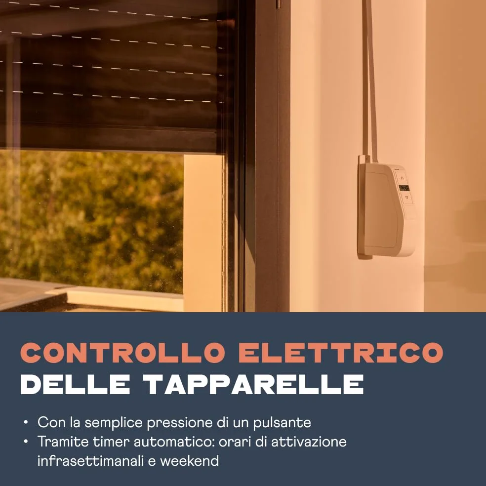 Home Pilot - Avvolgitore per tapparella con mini-cinghia RolloTron a parete Premium. Montaggio rapido | Programmazione | Funzionamento autonomo - 10161530