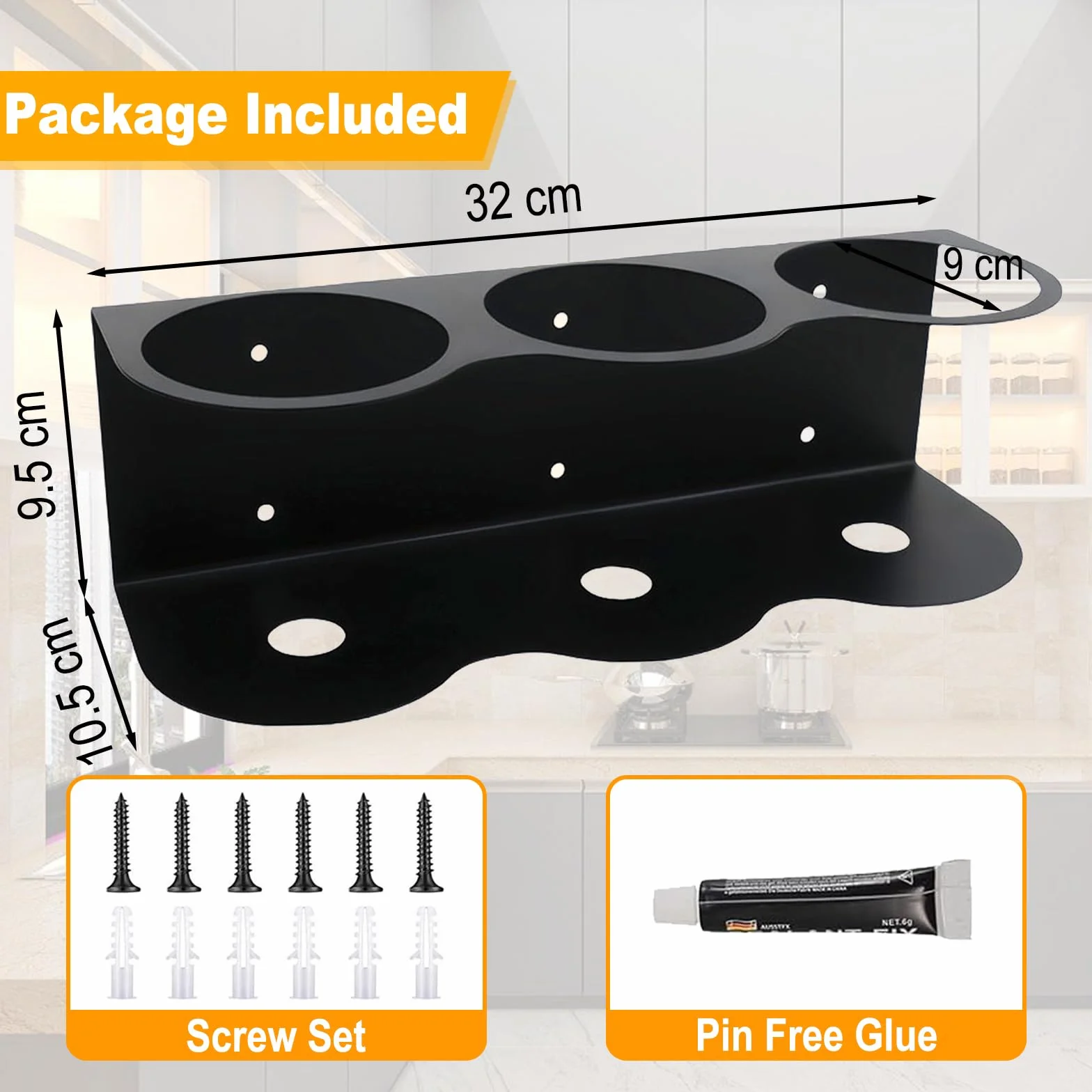 Bombolette Spray Portabottiglie Spray, Porta Lattine, Porta Bombolette Spray, Supporto per Bomboletta Spray, Accessorio per Attrezzi ad Aria Compressa per Garage Officina (3 Slot)