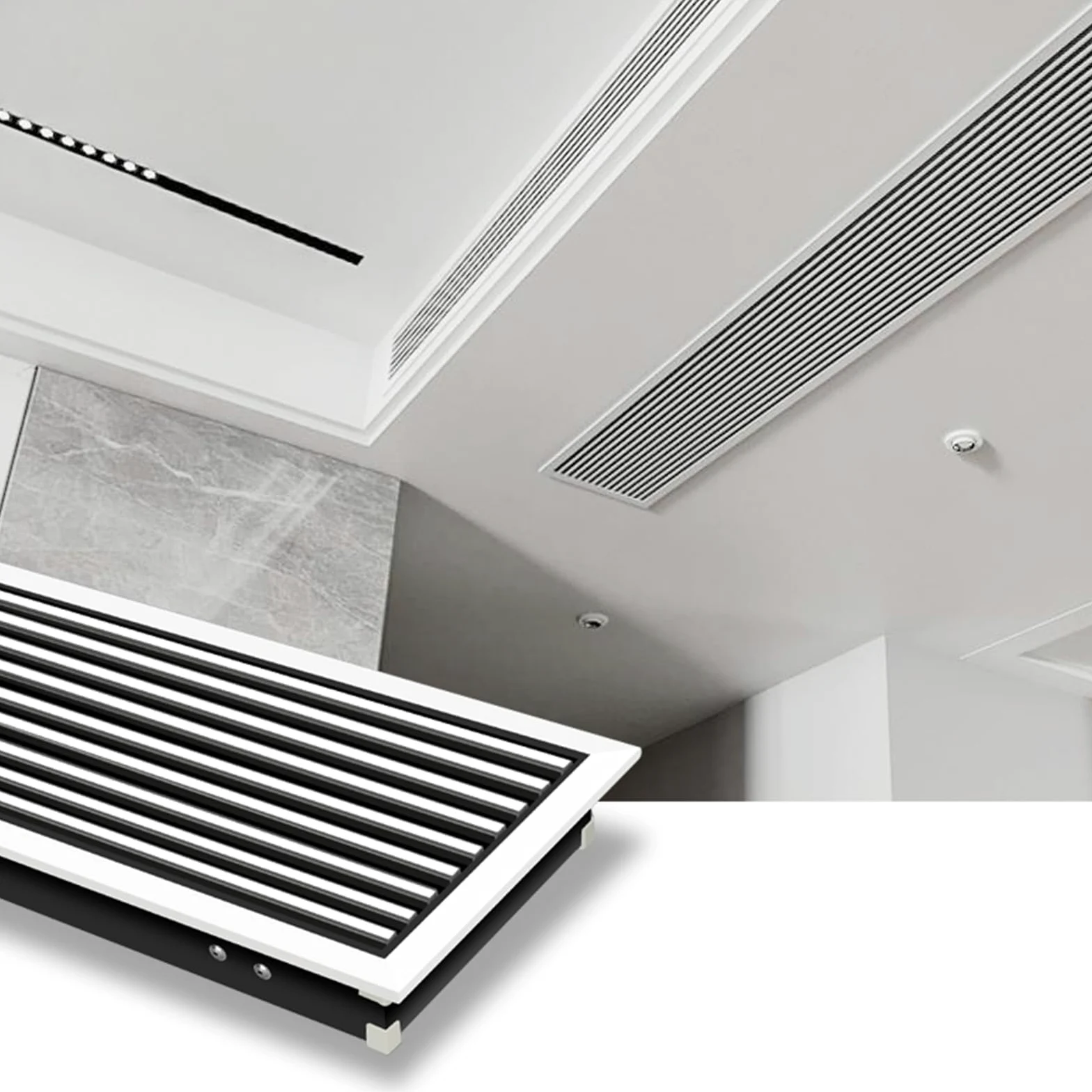 Griglia di ventilazione centrale per aria condizionata in ABS con alimentazione dell'aria regolabile, ideale per bagno di casa e ufficio