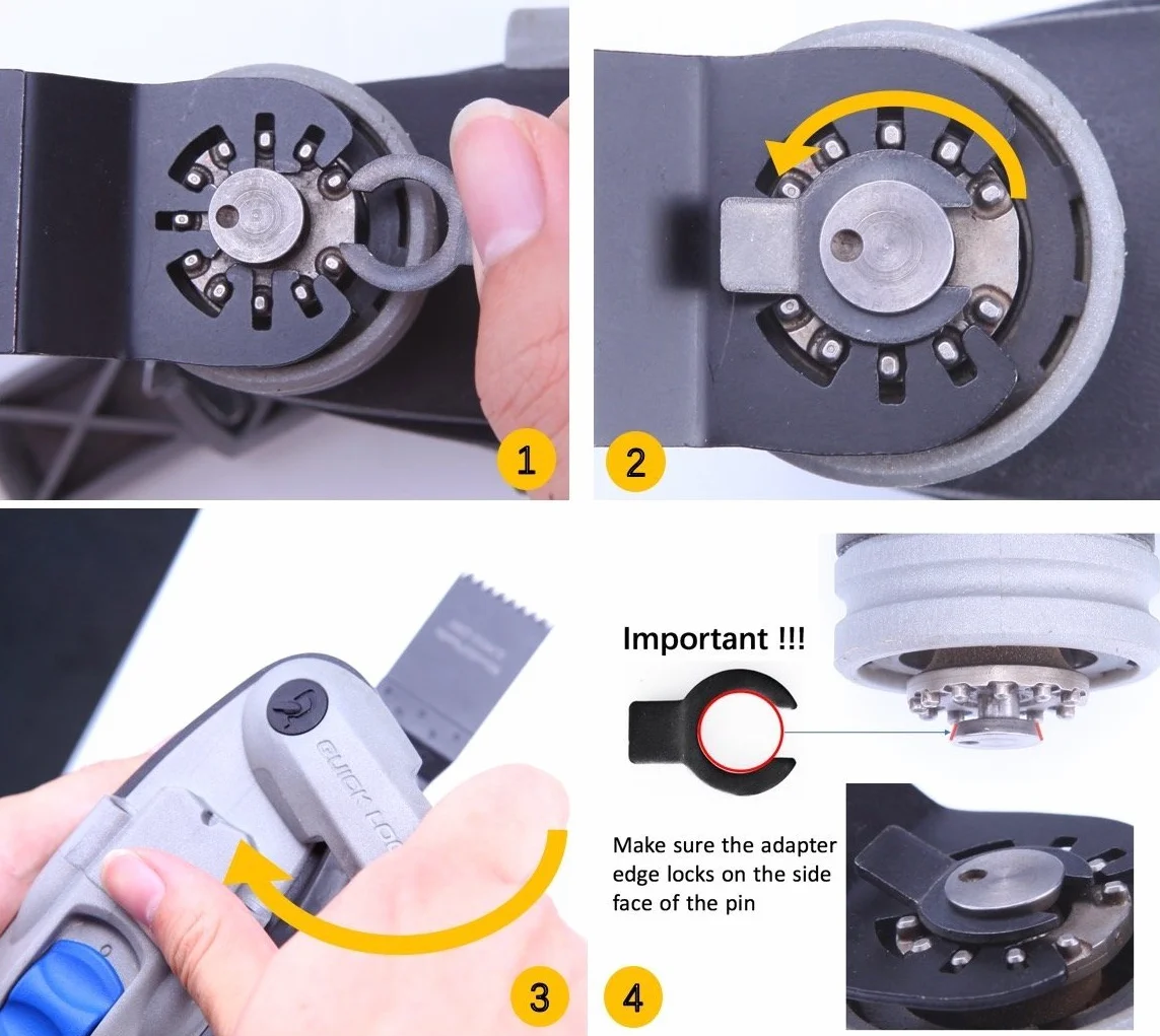 EZARC Lama al Carburo Multifunzione Accessori per Utensile Oscillante, Ideale per Materiale duro, Metallo Temprato, Chiodi, Bulloni e viti, 3 Pezzi