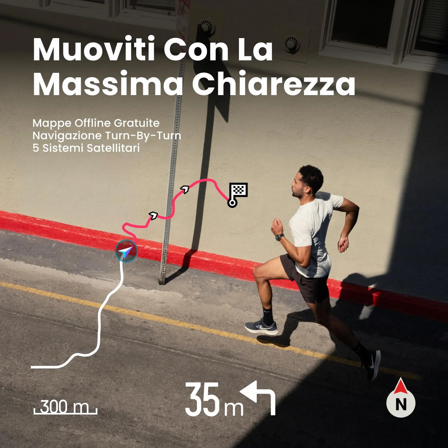 Amazfit Bip Max 50mm Smartwatch, Display AMOLED da 2.07", Autonomia fino a 20GG, GPS, 4GB, Mappe Offline, Fitness Tracker, Hybrid Training, 150+ Modalità Sportive, HYROX, 5 ATM per Android e iPhone