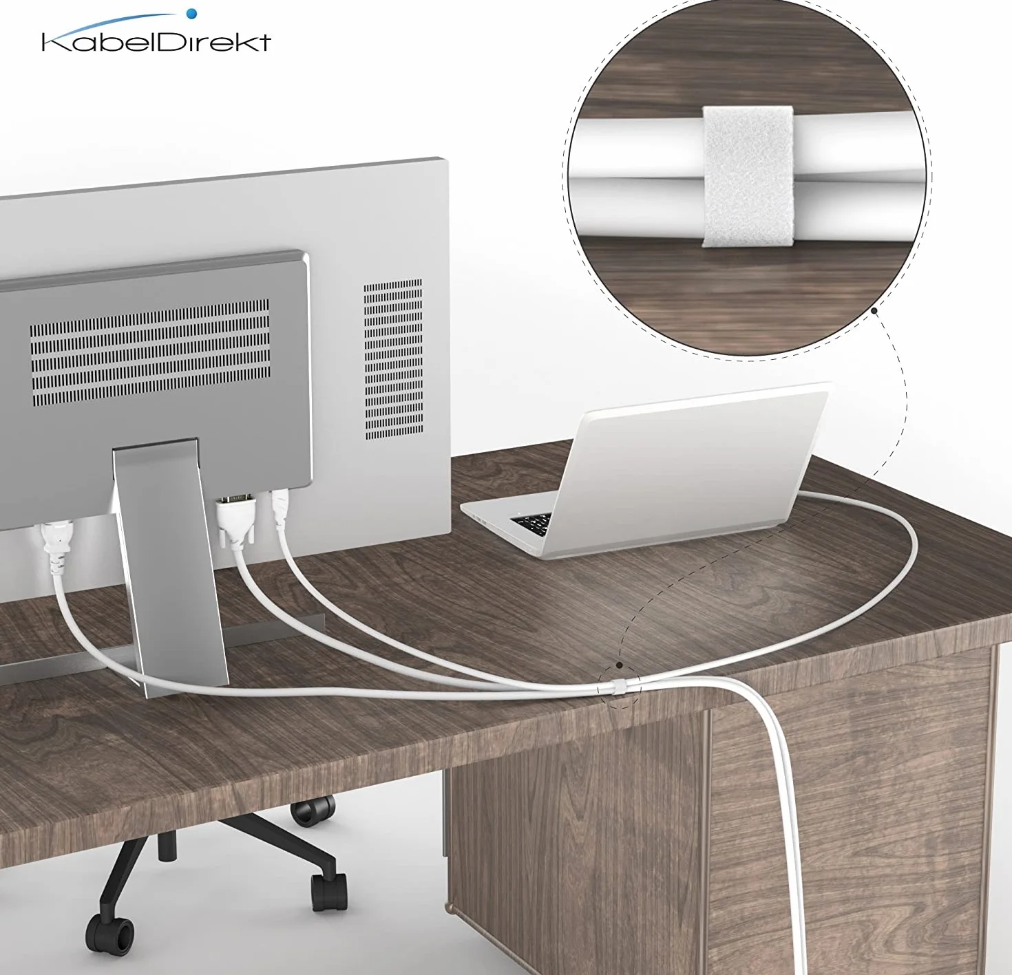KabelDirekt 12,5 mm x 5m Fascette Fermacavo per Cavi con Micro Ganci