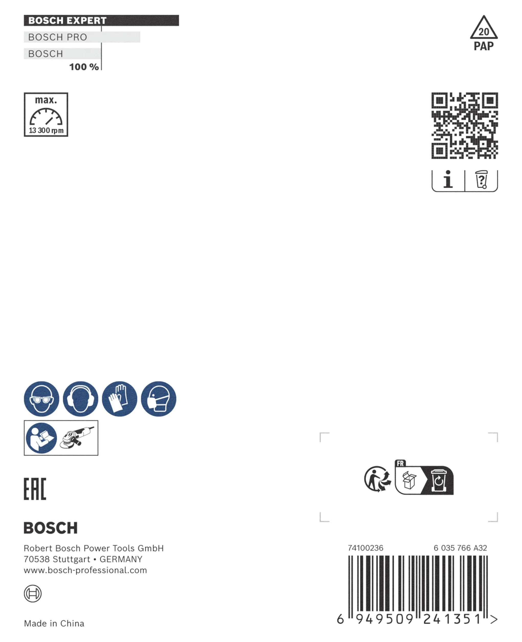 Bosch EXPERT Multi Material Mola a tazza Carbide Ø 115 mm grana media
