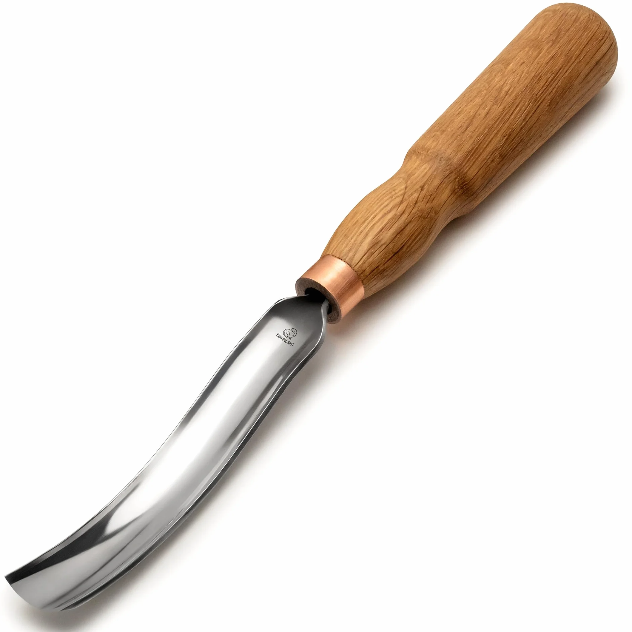 BeaverCraft Sgorbia per Intaglio Legno 7L/22, Strumenti per Scolpire Cucchiai, Scalpello Curvo
