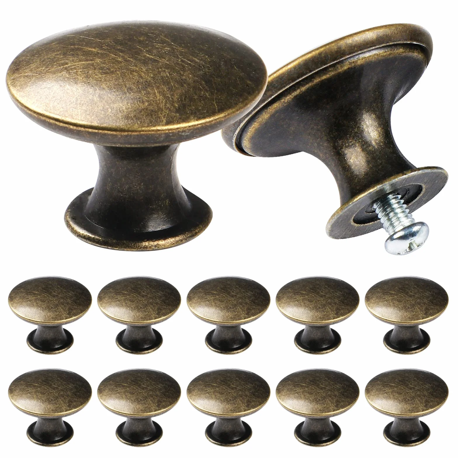 Pomelli per armadietti vintage 30 mm bronzo TsunNee