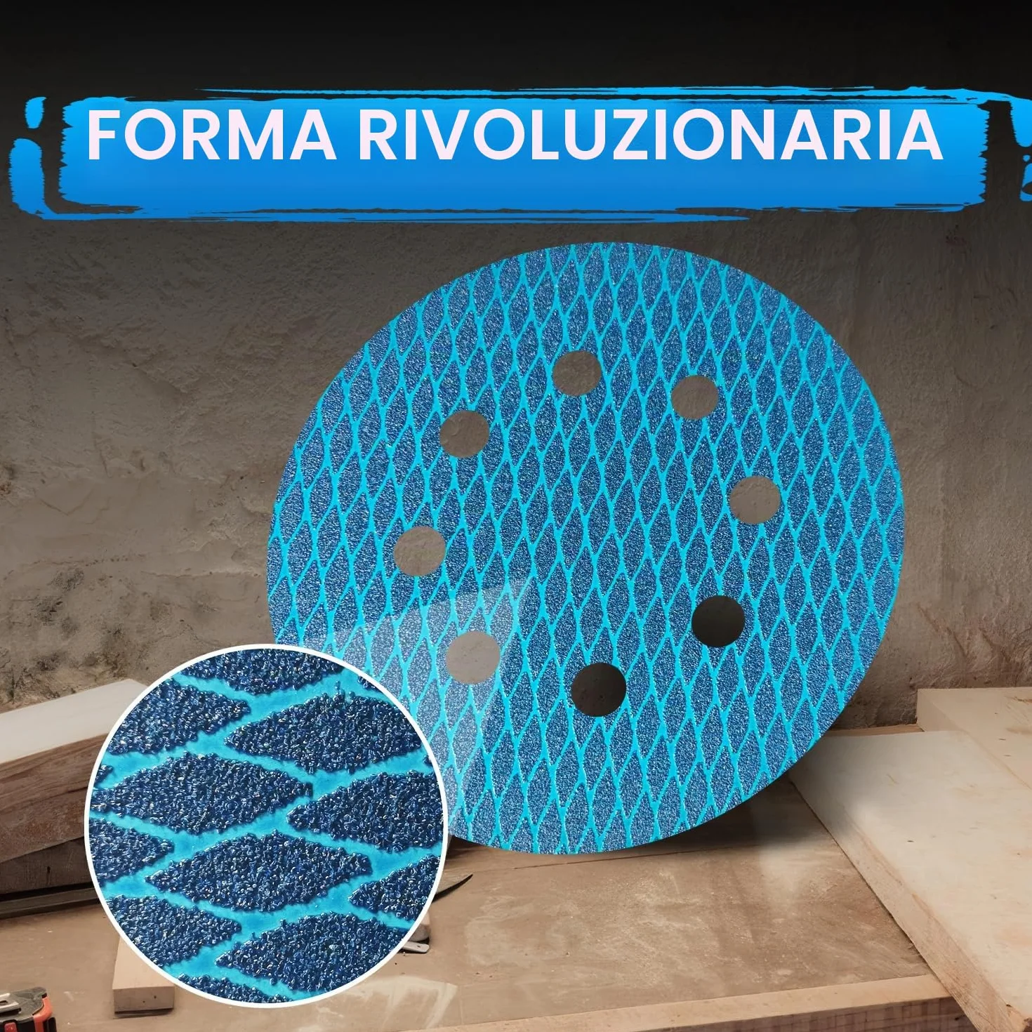 Dischi Abrasivi 125mm 80Pz Grana 60-400 8 Fori Carta Abrasiva