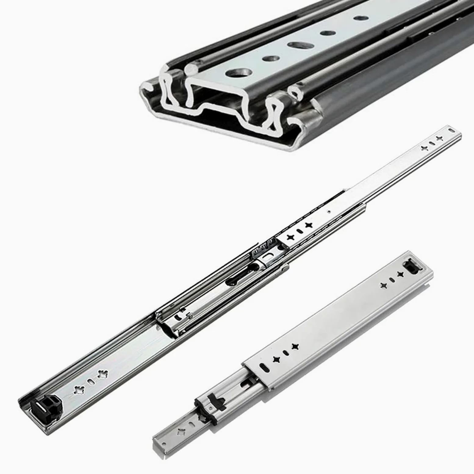 1 Paio di Guide per cassetti con Cuscinetti a Sfera per carichi Pesanti - Guide per cassetti ad Estrazione Totale da 300 mm 1200 mm - per Camper, Camion, distributori Automatici, attrezzatur