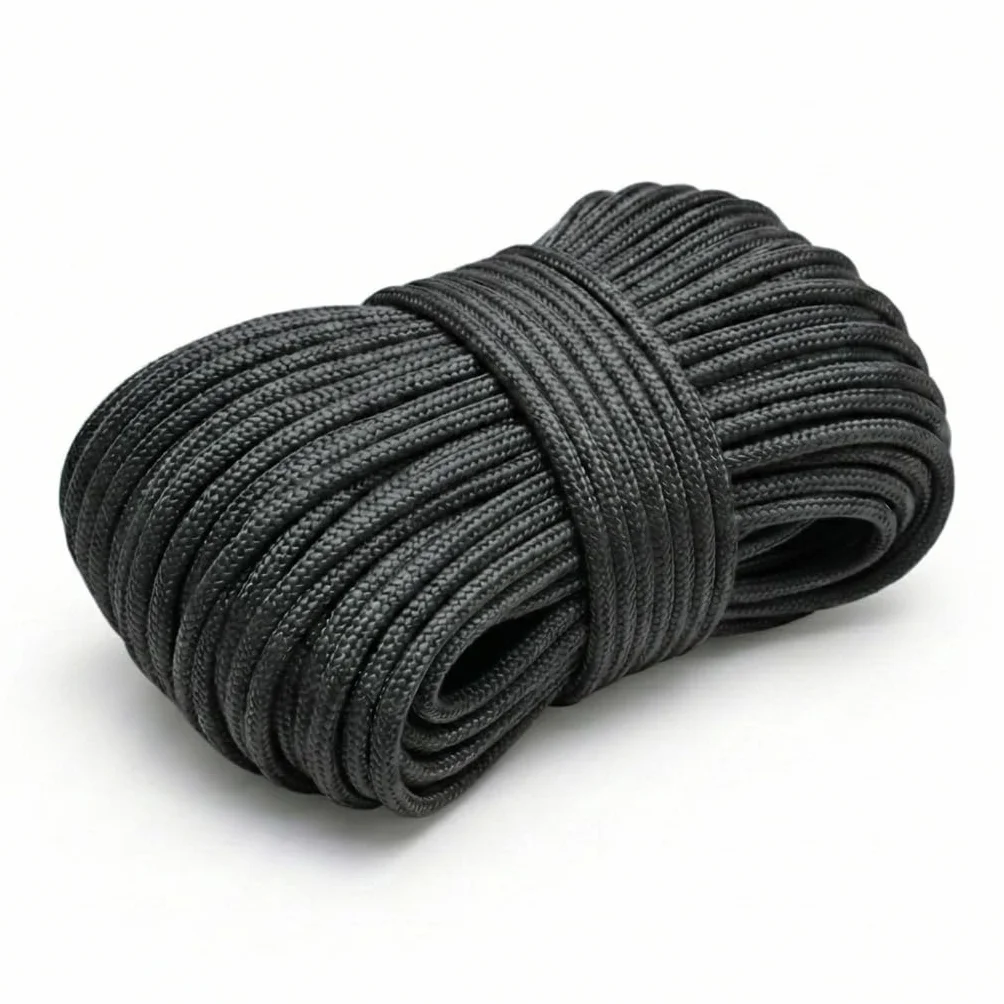 BricoShopping Corda per Tende Veneziane 3mm 20mt Resistente Anti UV Multiuso Cordino Ideale per Binario Tenda Bricolage Treccia Nautica Giardinaggio Campeggio Scooby-Doo Merceria Scubidu (Nera)
