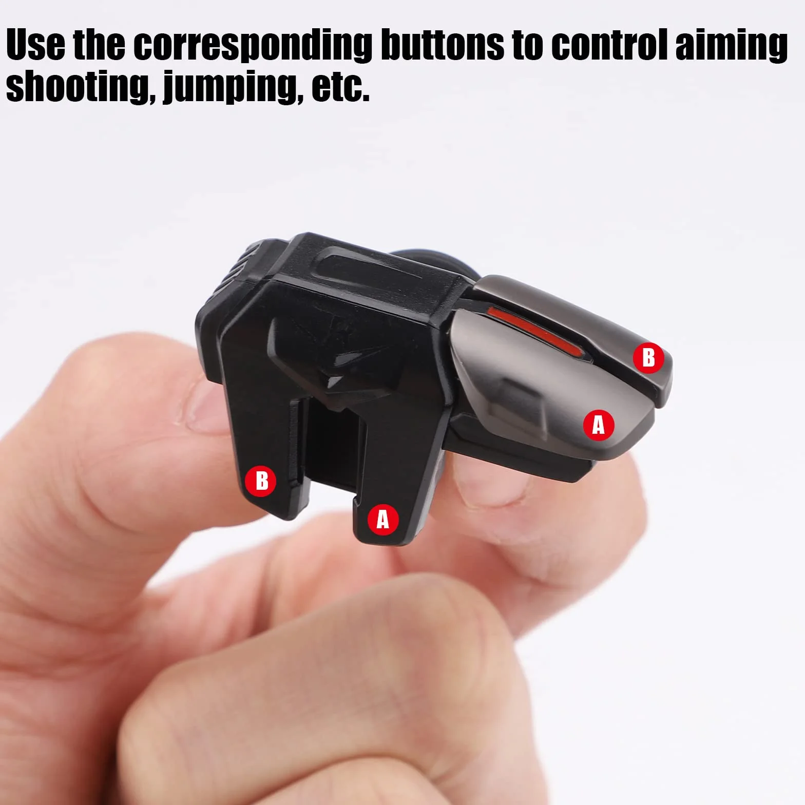 TSLBW Controller di Gioco Mobile Shooter Chiave del Metallo Gamepad Trigger Mobile Assistito Mobile Controller Gamepad Joystick ​di Gioco per iOS, Android (4 Tasti)