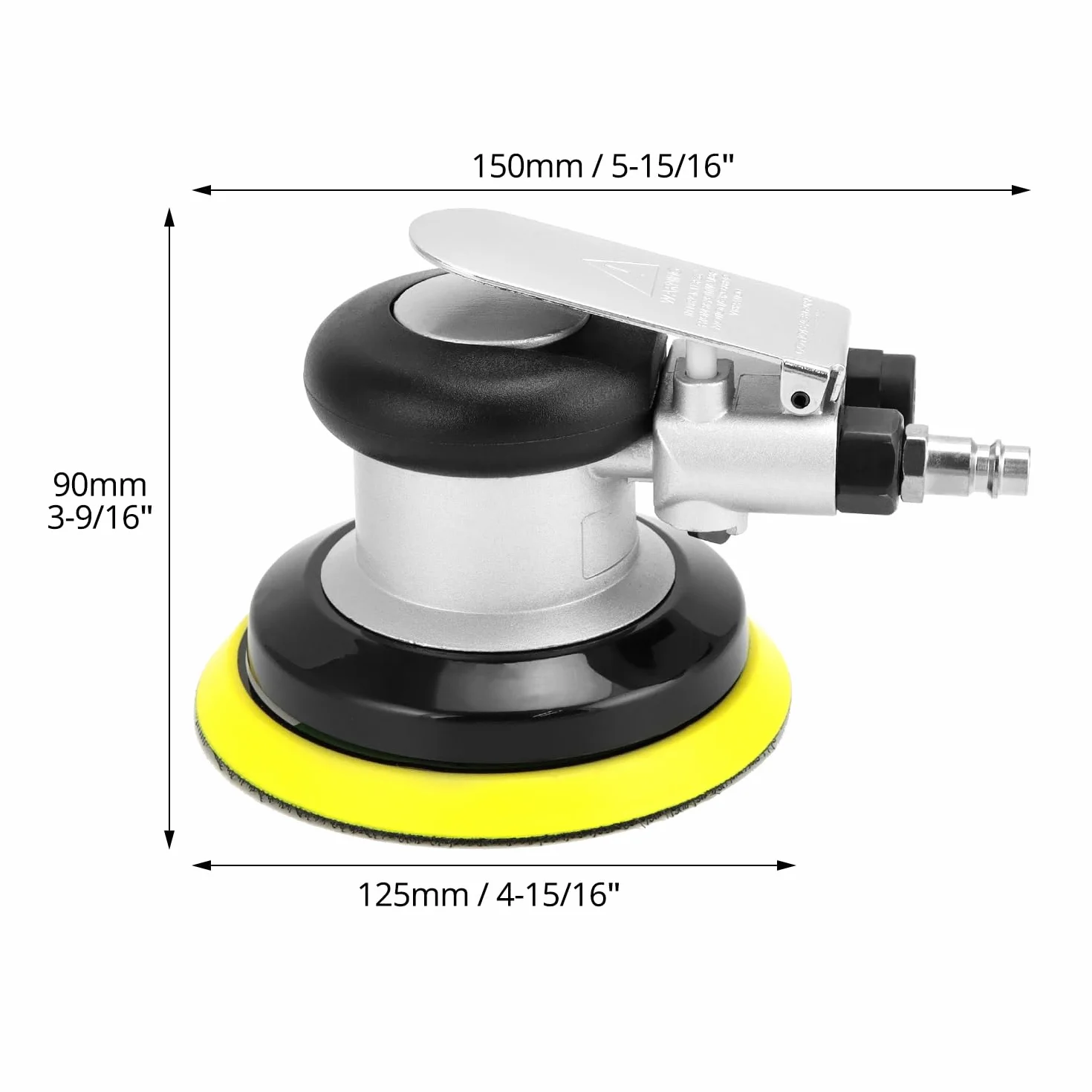 Levigatrice eccentrica ad aria compressa QWORK® 125 mm 12000 giri/min - lucidatrice pneumatica ad alte prestazioni per lucidare, levigare e levigare automobili