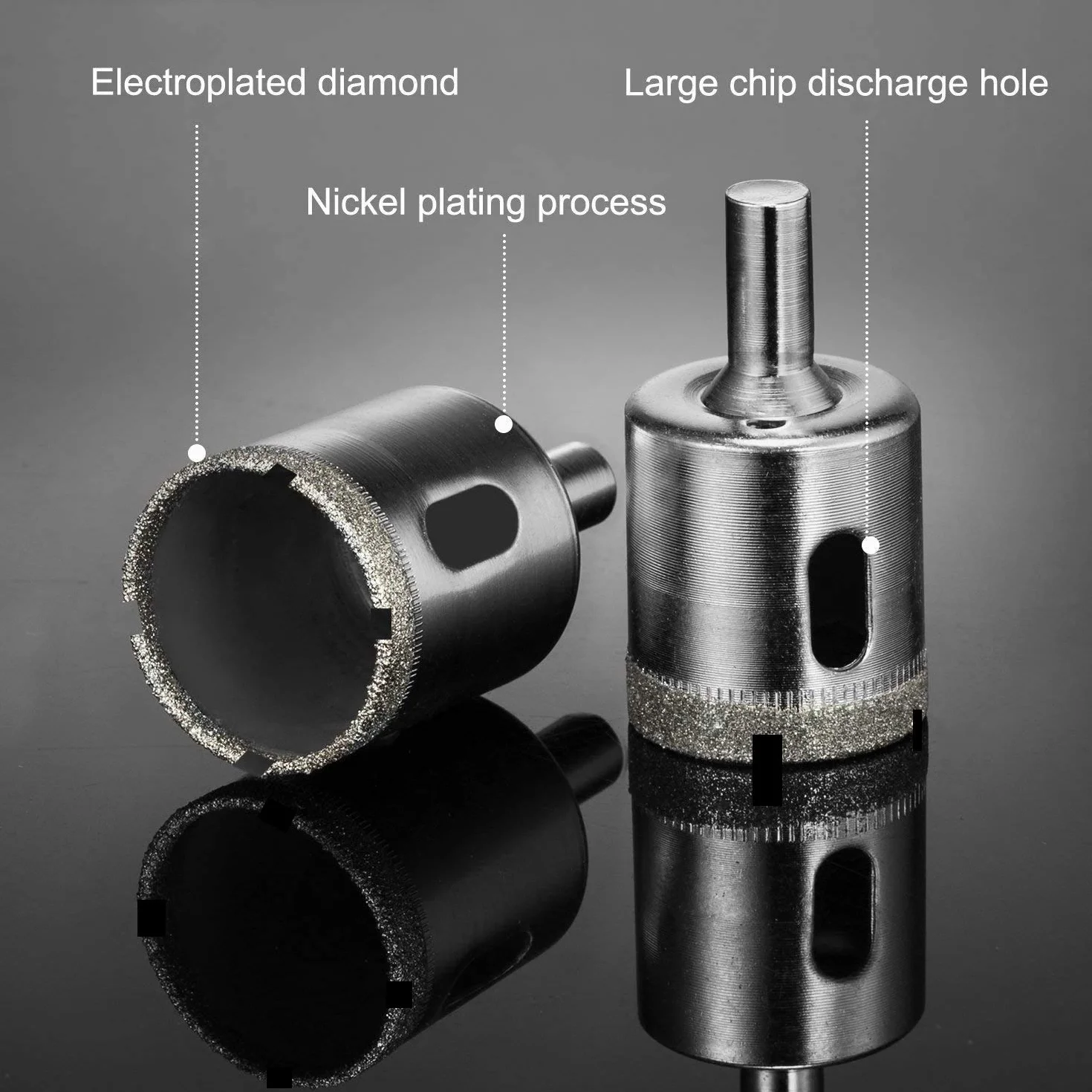 Set di 15 Frese a Tazza Diamantate Professionali per Piastrelle, Vetro, Marmo, Ceramica
